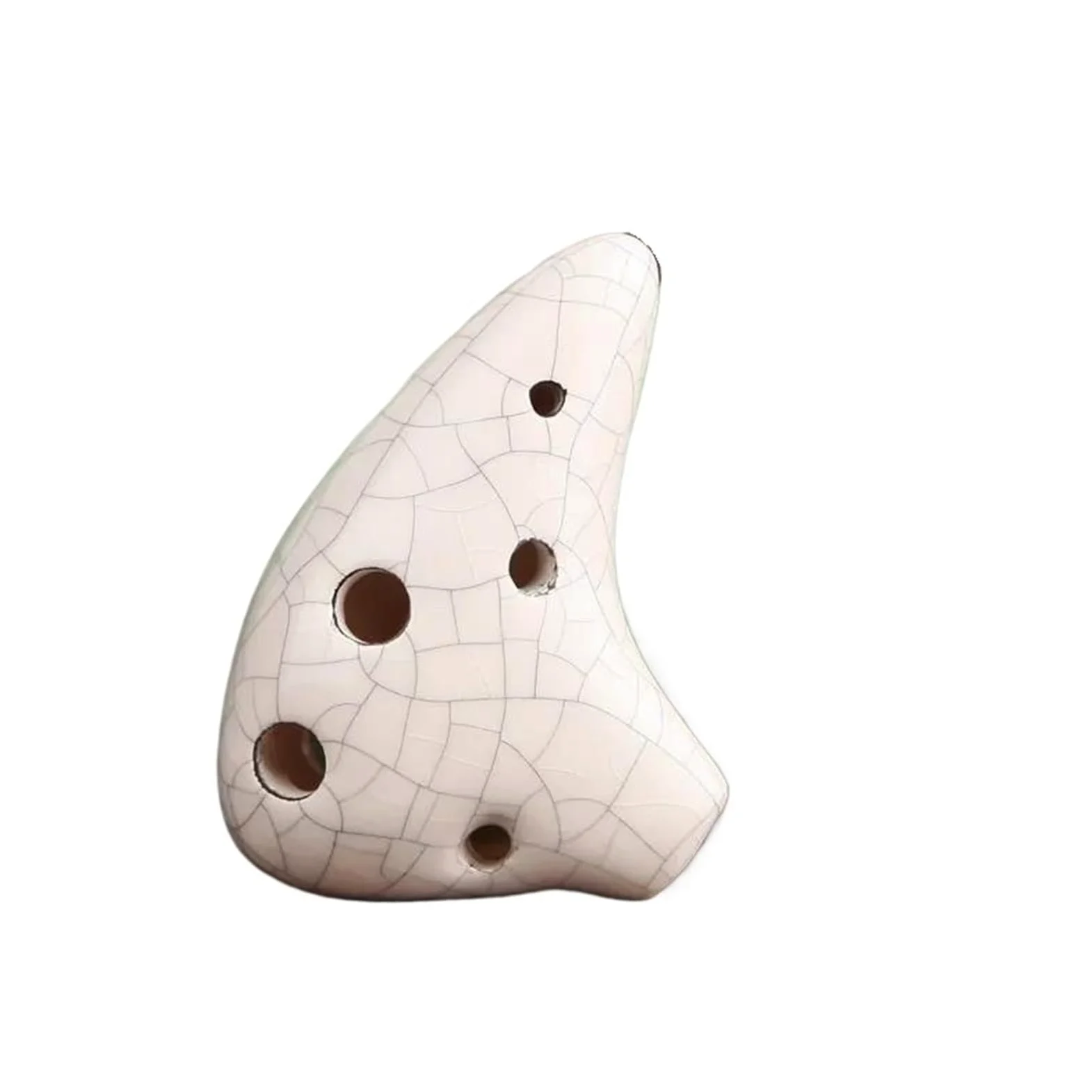 Ocarina per principianti con chiave in Re acuto a 6 fori Strumento Ocarina(White)