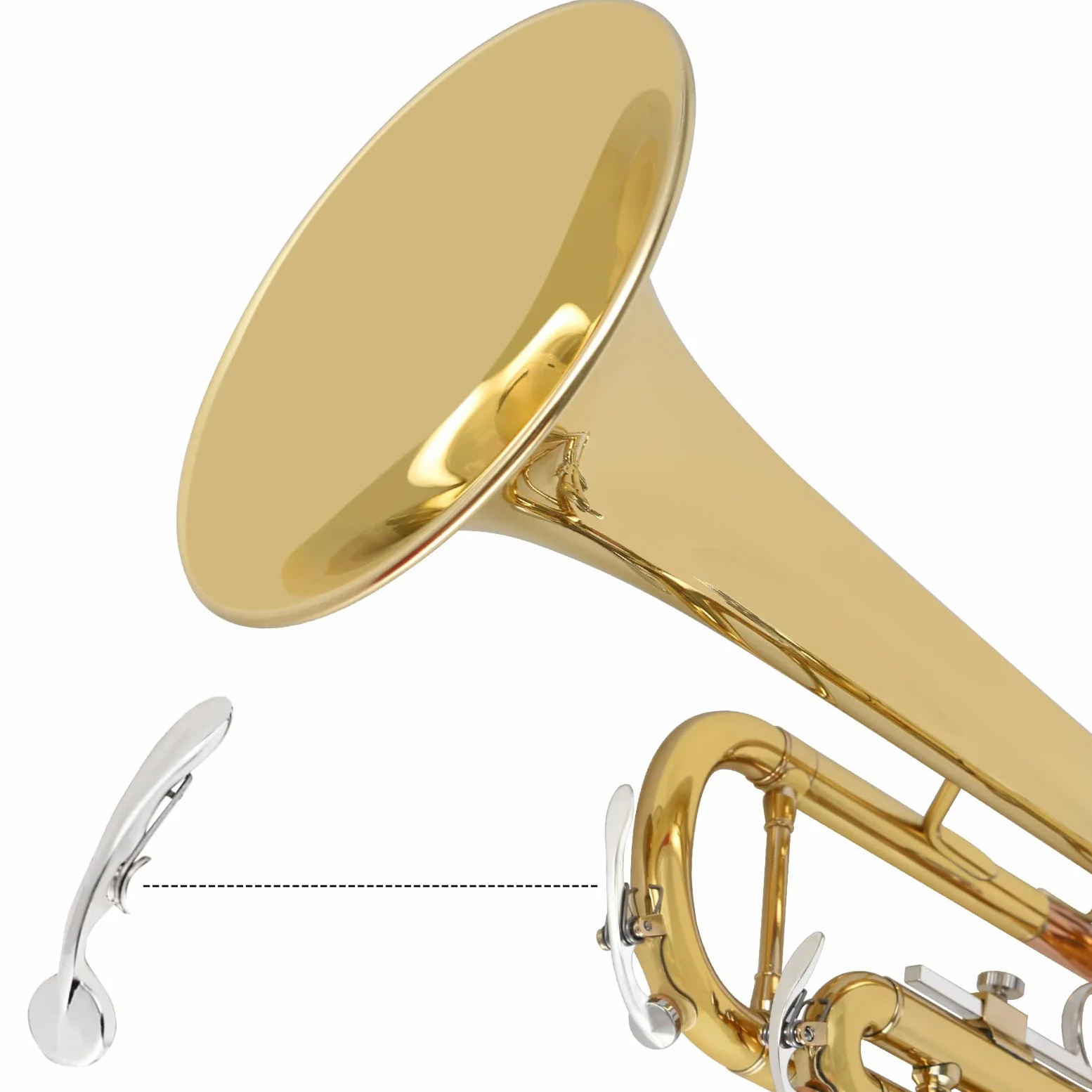 EastRock Set Tromba Oro in Ottone Standard in Sib per Studenti Principianti,Strumento in Ottone con Custodia Rigida,Guanti,Bocchino 7C,Per Principiante,Adulti,Artisti professionisti, Festa(oro)