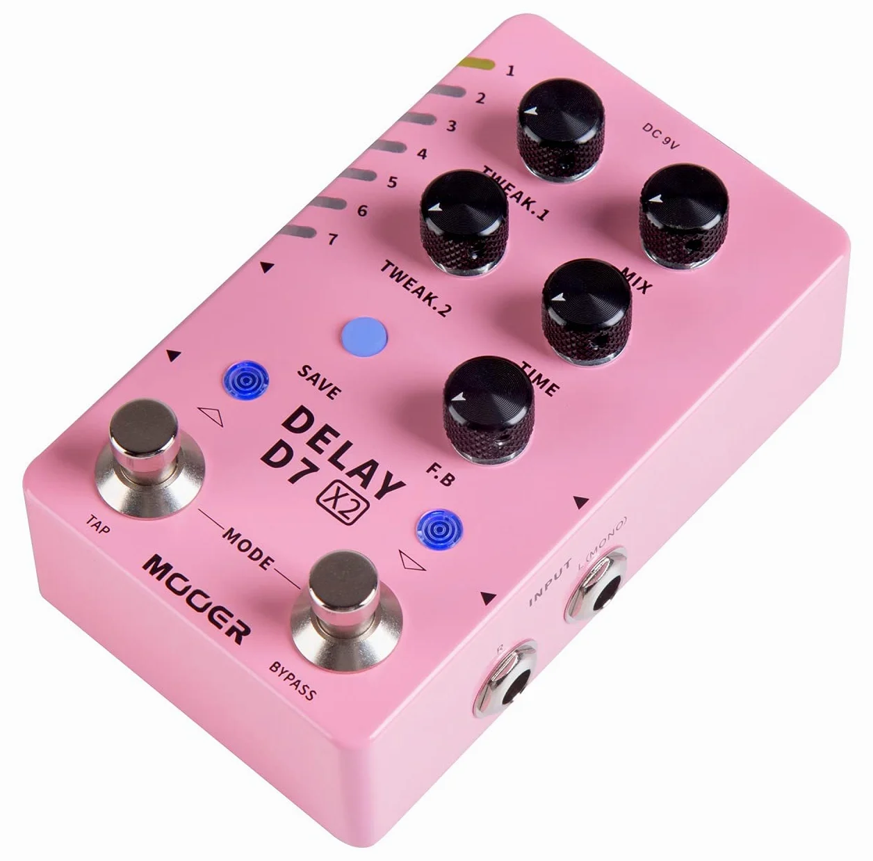 MOOER D7 X2 Delay - Multi-Delay, rosa