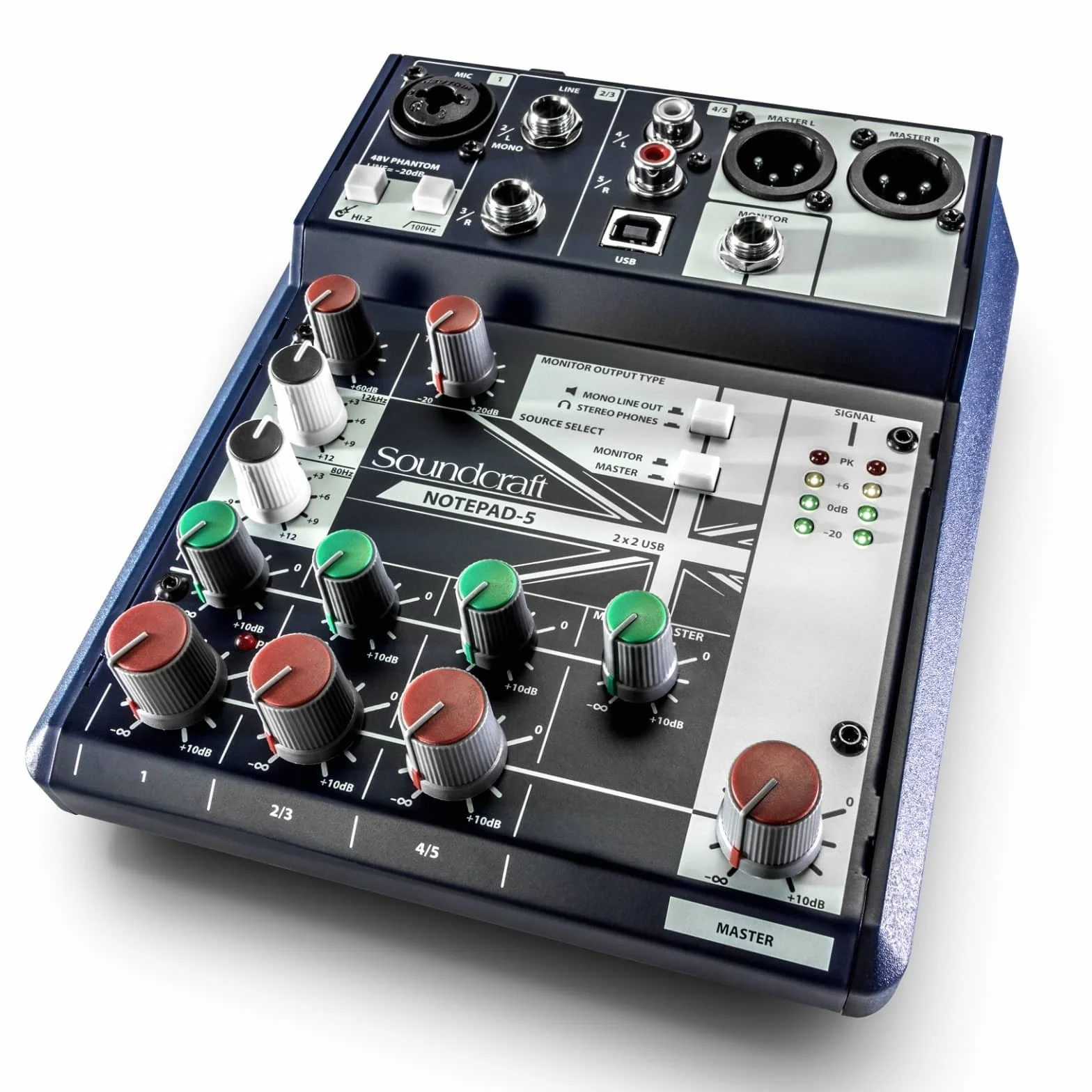 Soundcraft NOTEPAD-5 Notepad 5, Console Analogica 1 Ingresso Mono + 2 Stereo, USB 2 In/2 Out