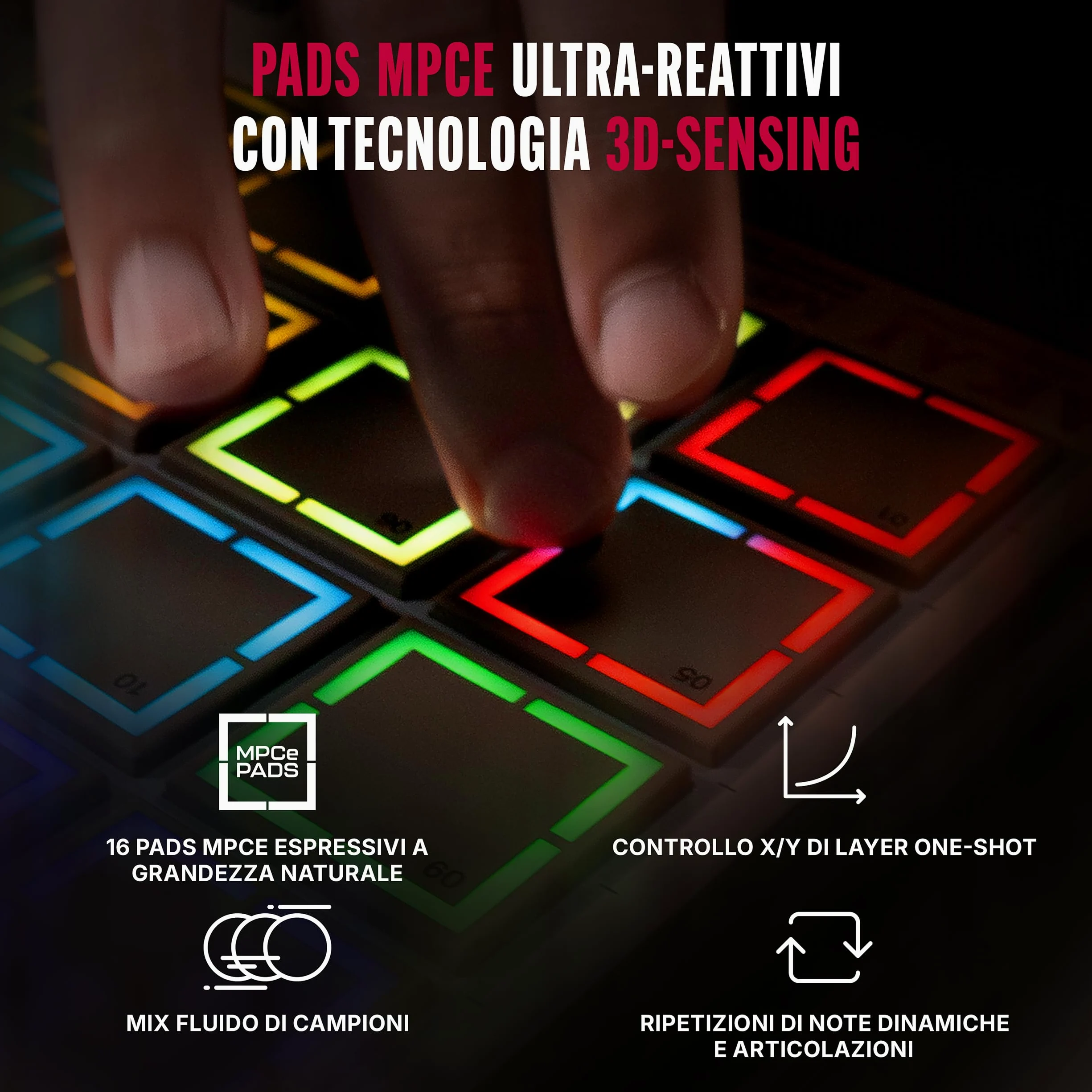 Akai Professional MPC Live III Retro Centro di Produzione Musicale Portatile Standalone con Pads MPCe, Sequencer, Touchscreen, Microfono, Monitor Stereo, Interfaccia Audio, Wi-Fi, Bluetooth, Batteria