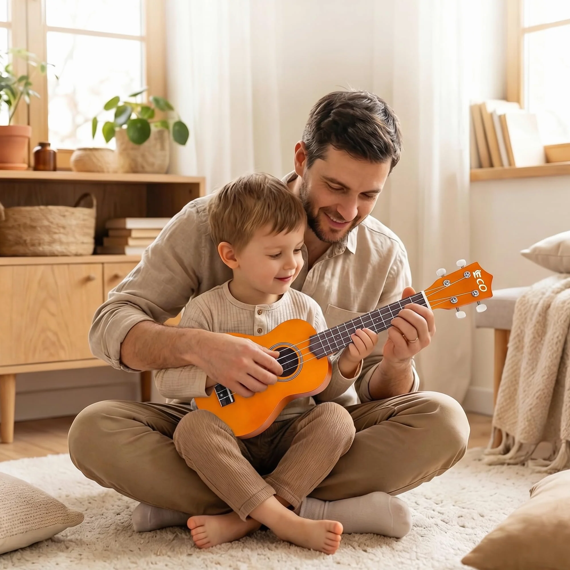 Kit per principianti di ukulele soprano per bambini e principianti, ukulele da 21 pollici con libro di canzoni, custodia, cinturino, accordatore, corde e plettri - Blu