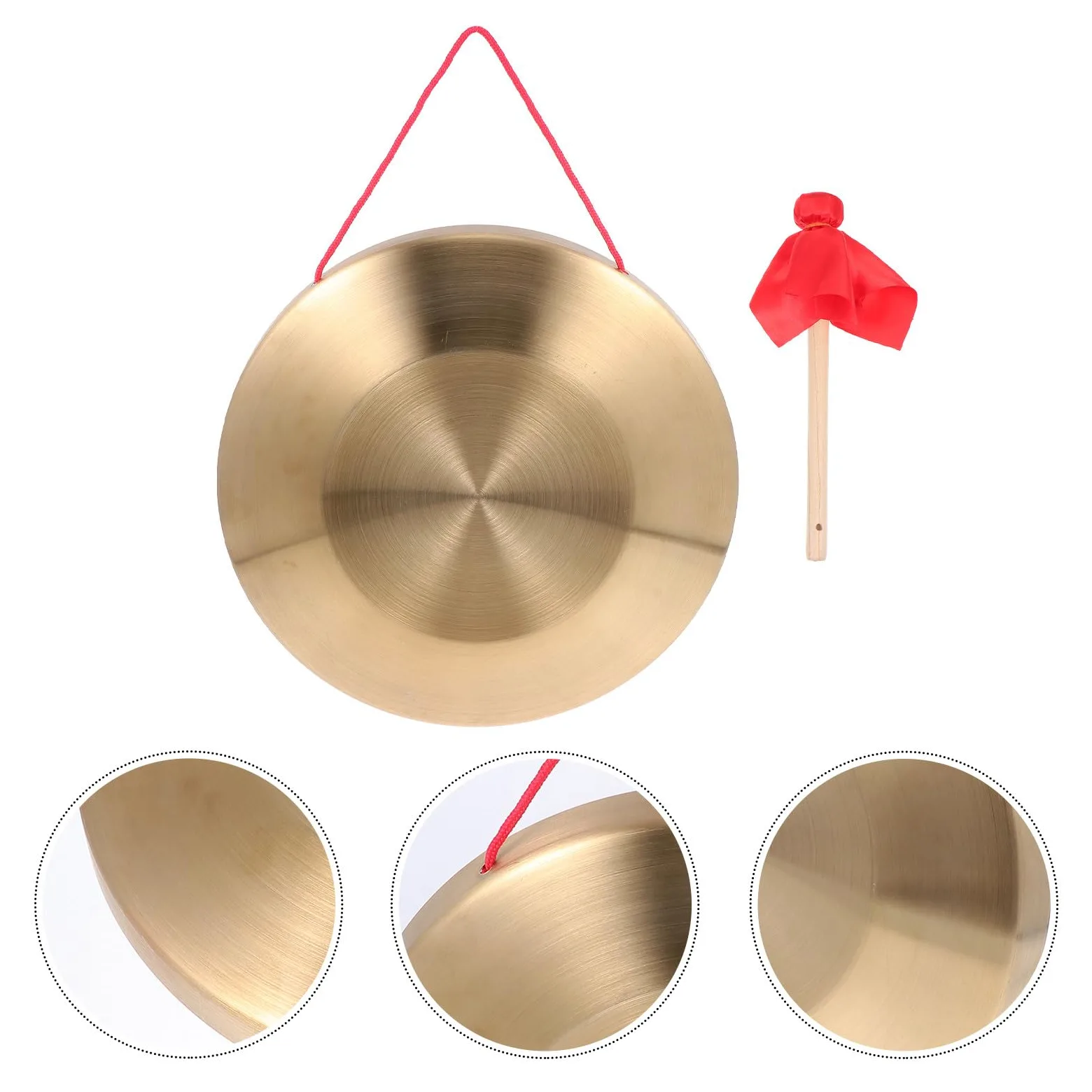 Ciieeo Gong a Mano Strumento Percussione Cinese Tradizionale con Martello in Lega di Rame e Acciaio Stili multipli Set Suono Puro e Impugnatura Confortevole Stili multipli per Ragazzo Ragazza