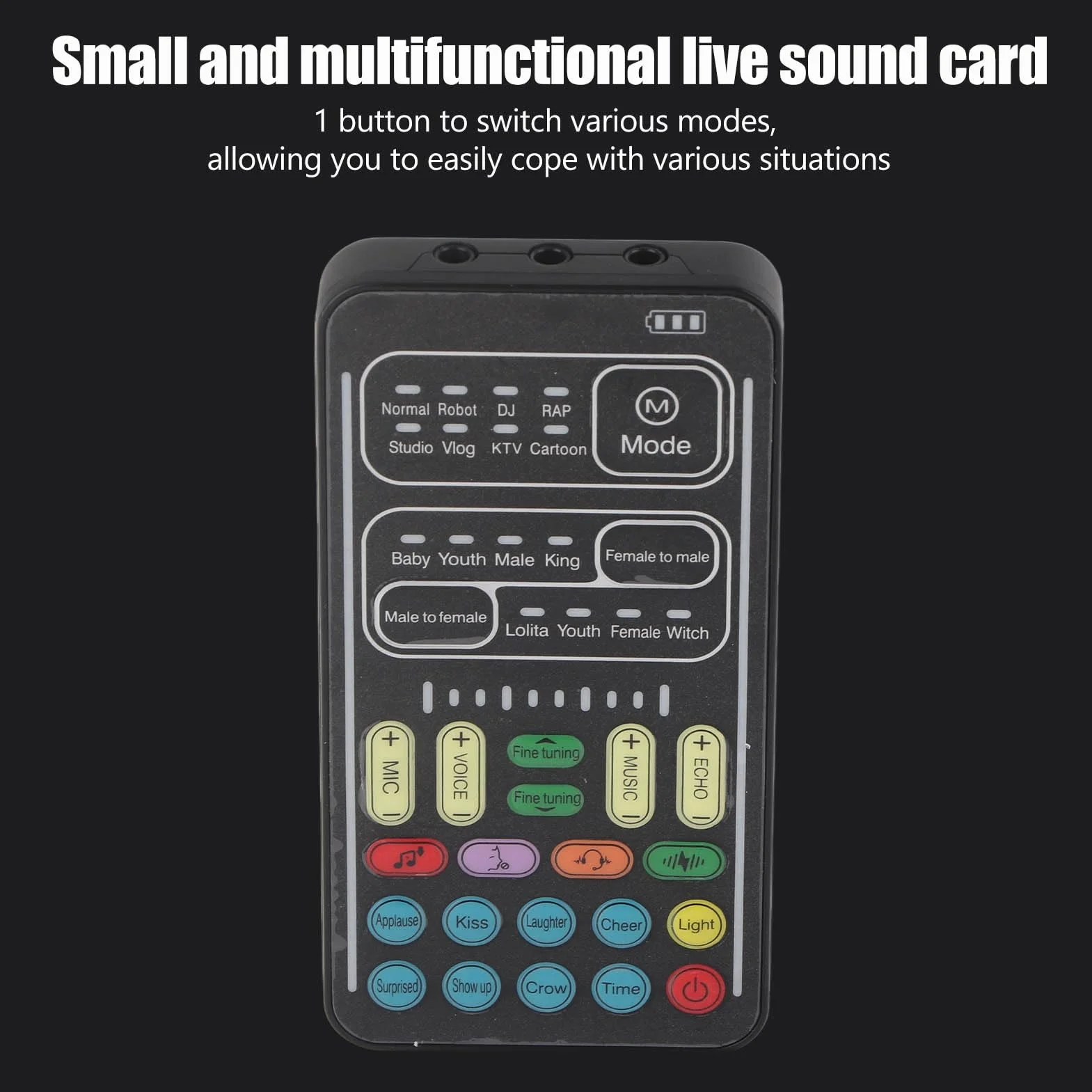 Annadue Cambia Voce, I9 Cambia Voce Set Portatile Registrazione Mini Scheda Mixer Live Streaming con Cuffie Microfono, per //Switch/PC(Nero)