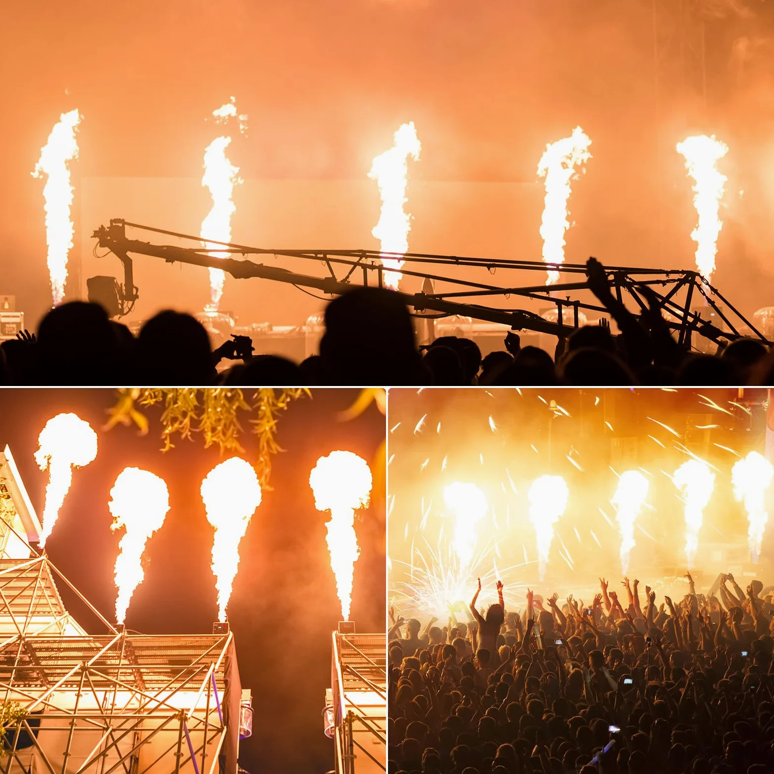 Lanciafiamme, 300 W, proiettore a fiamma Triple Head con accensione a impulsi, controller DMX512, DJ Jet Flame Machine per Natale, Halloween, feste ed eventi sportivi