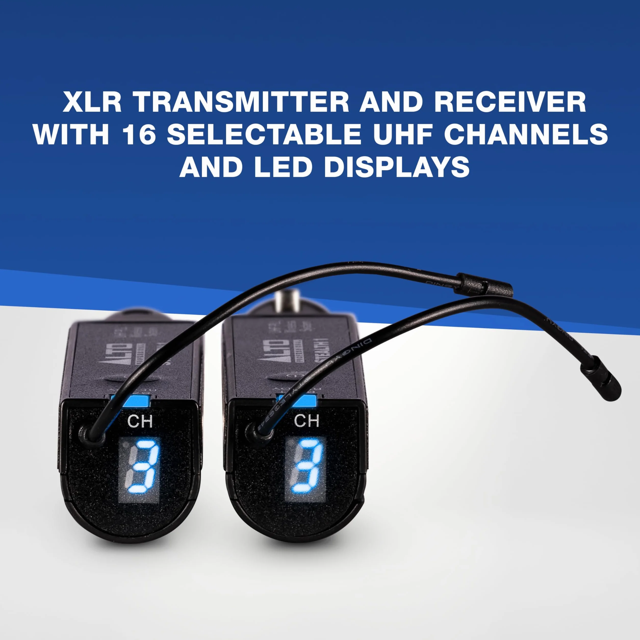 ALTO Stealth 1 - Sistema Audio Wireless UHF XLR Mono, Trasmettitore e Ricevitore per Casse Amplificate, Mixer e Microfoni Dinamici