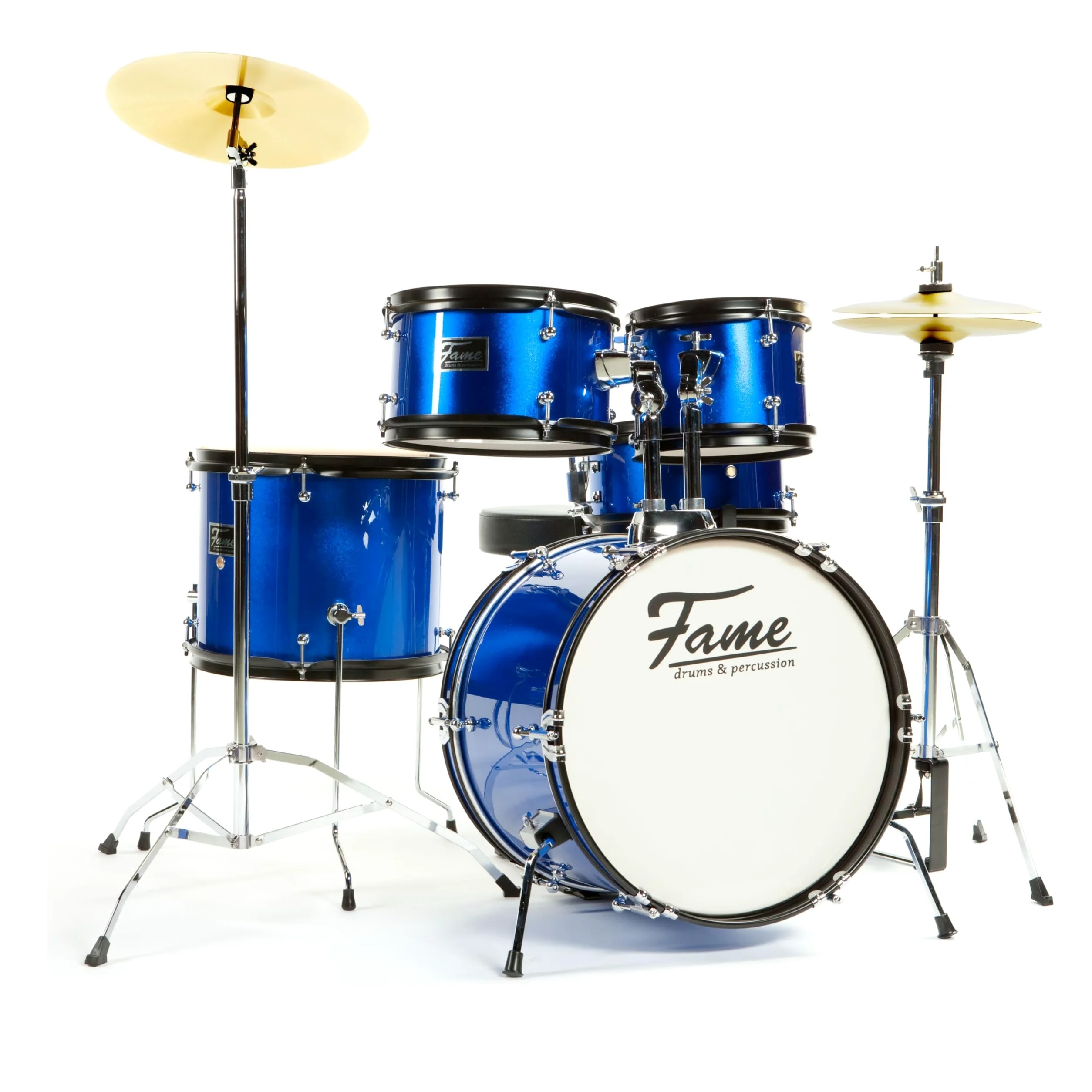 Fame JBJ1049A-B "Elias" 5-Piece Drum Kit (Blue) - Batteria set