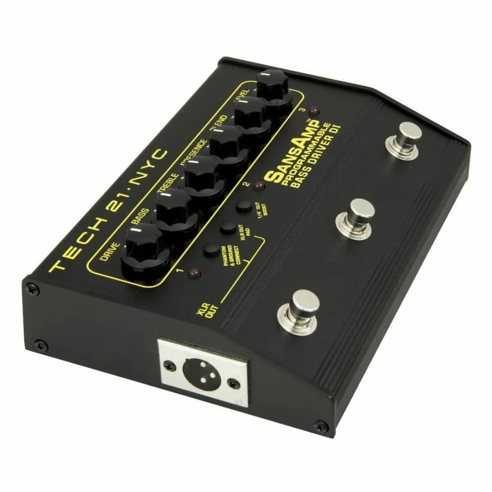Tech 21 PBDR Preamplificatore a Pedale 3 Canali per Basso, Completamente Programmabile
