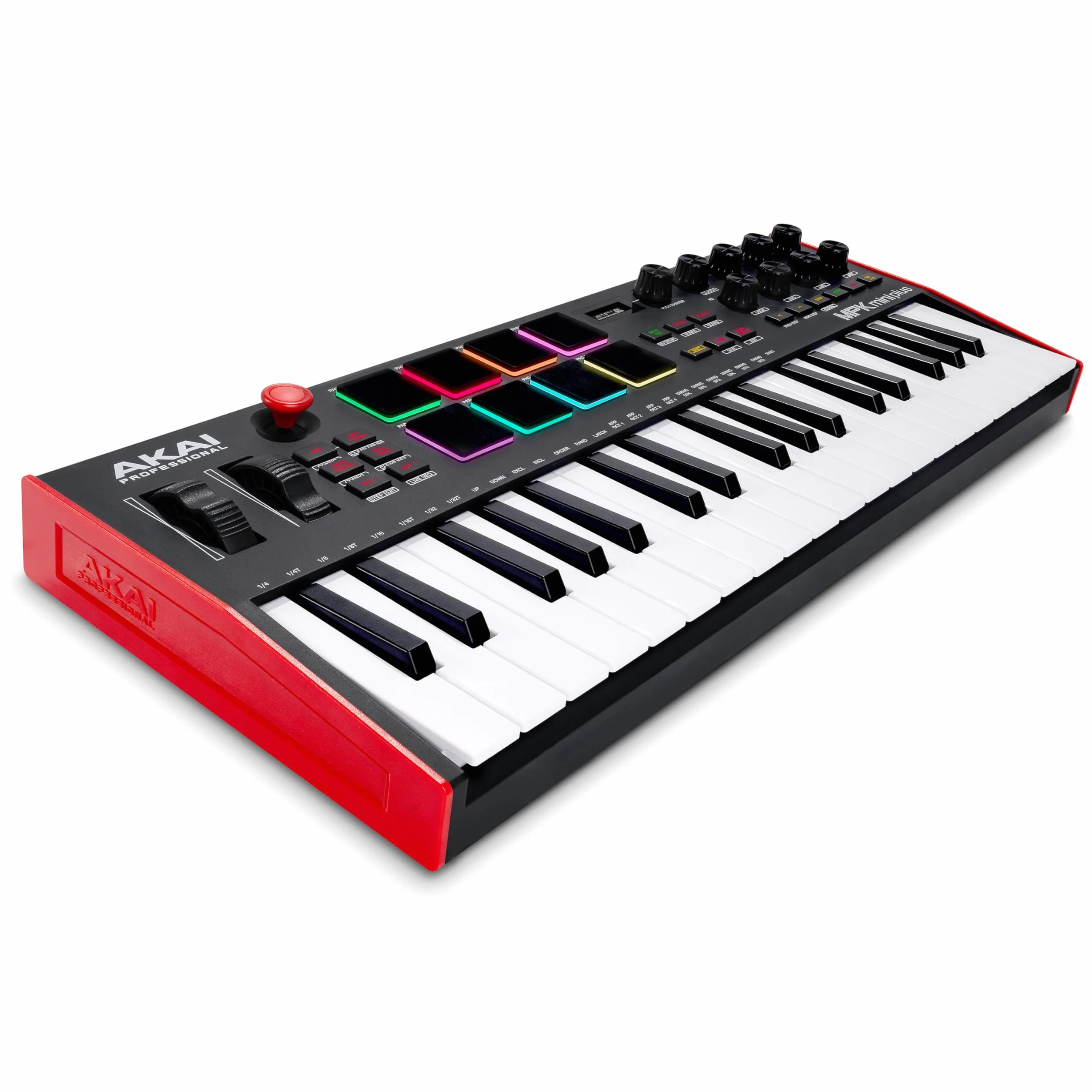 Akai Professional MPK Mini Plus - Controller Tastiera MIDI USB con 37 Mini Tasti, 8 Pad MPC RGB, Manopole Rotary, Software Musicale e Native Instruments Sound Package
