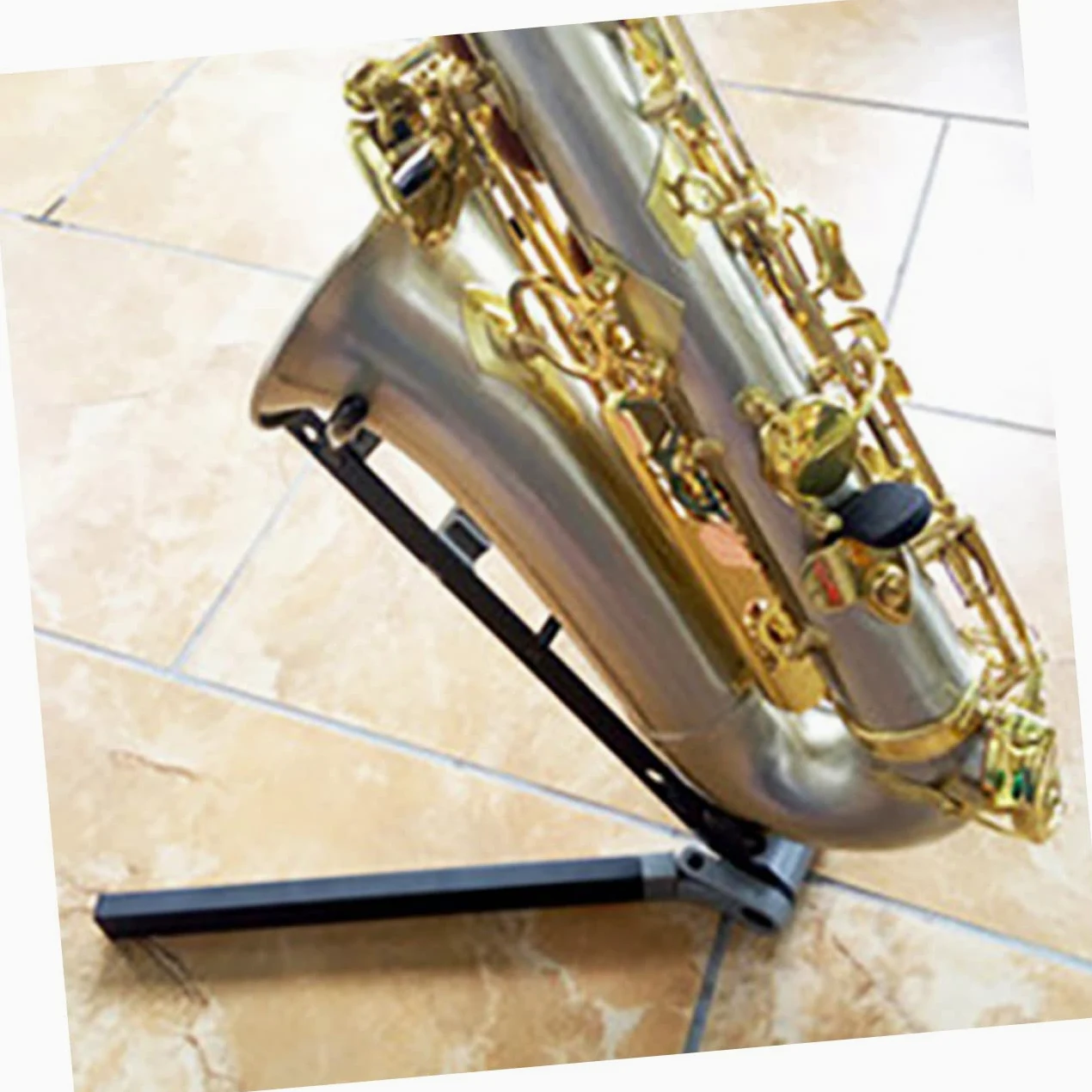 Vaguelly Supporto Per Sassofono Contralto in Metallo Portatile e Leggero Adatto Per Riporre Ed Esporre Sassofono in Case Studi e Negozi Di Strumenti Musicali
