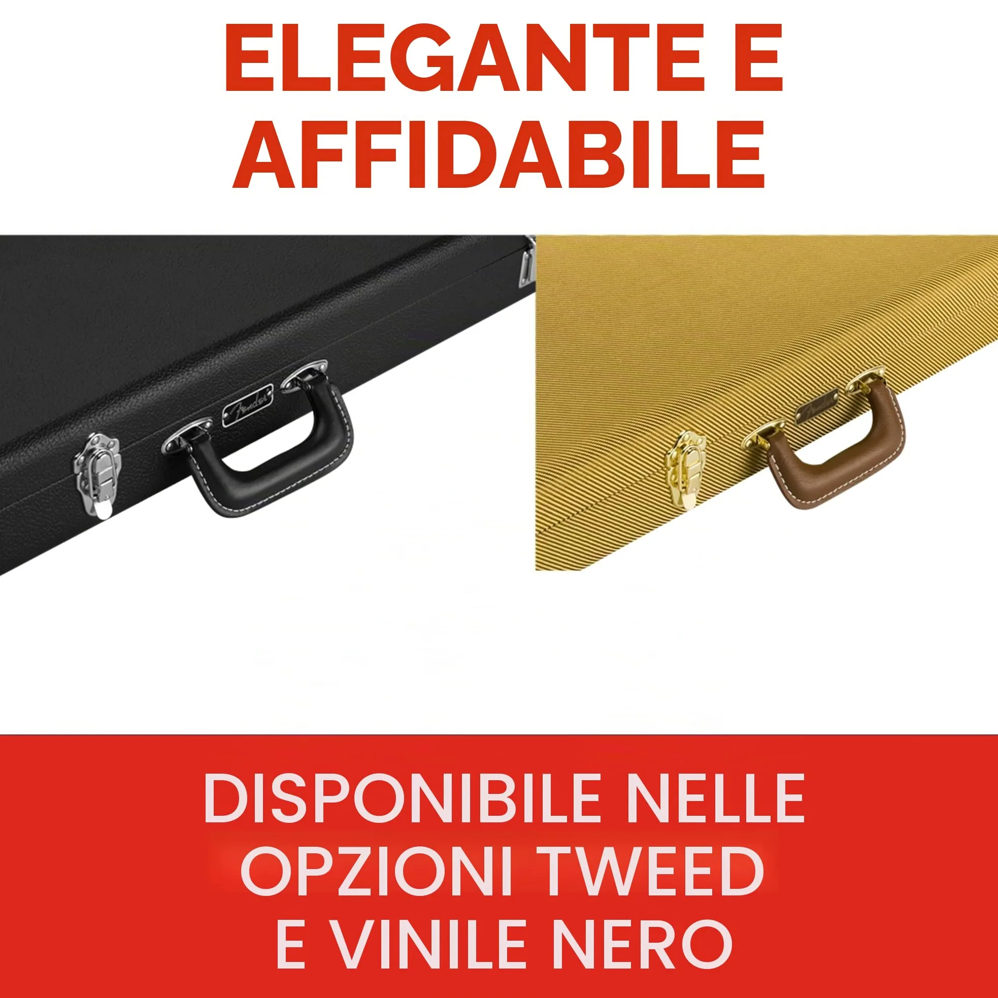 Fender Classic Series - Custodia per Precision Bass e Jazz Bass, Colore Nero