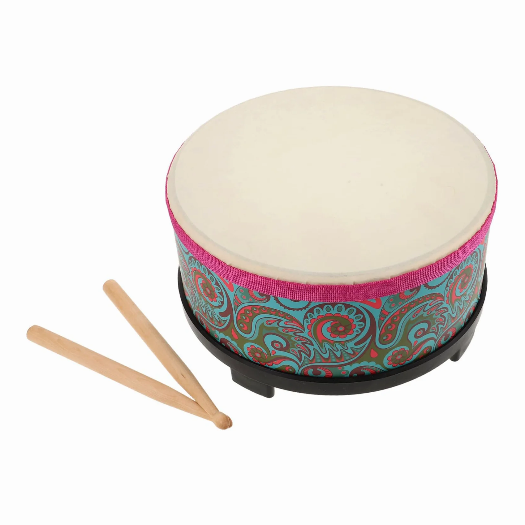 LIFKOME Strumento Orff Verde con Motivo Floreale Percussione Sicuro e Compatto per Gioco Musicale Educativo per Scuola e Feste