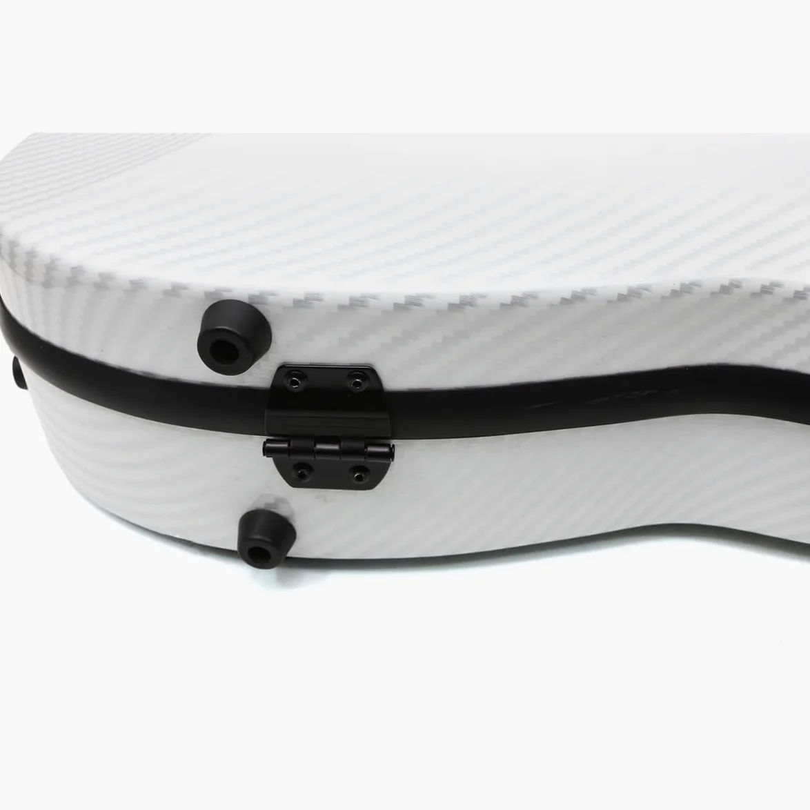 Custodia rigida per violino 4/4, in materiale composito di carbonio, con cinghie staccabili, struttura ultraleggera, protezione, impermeabile e durevole (bianco)