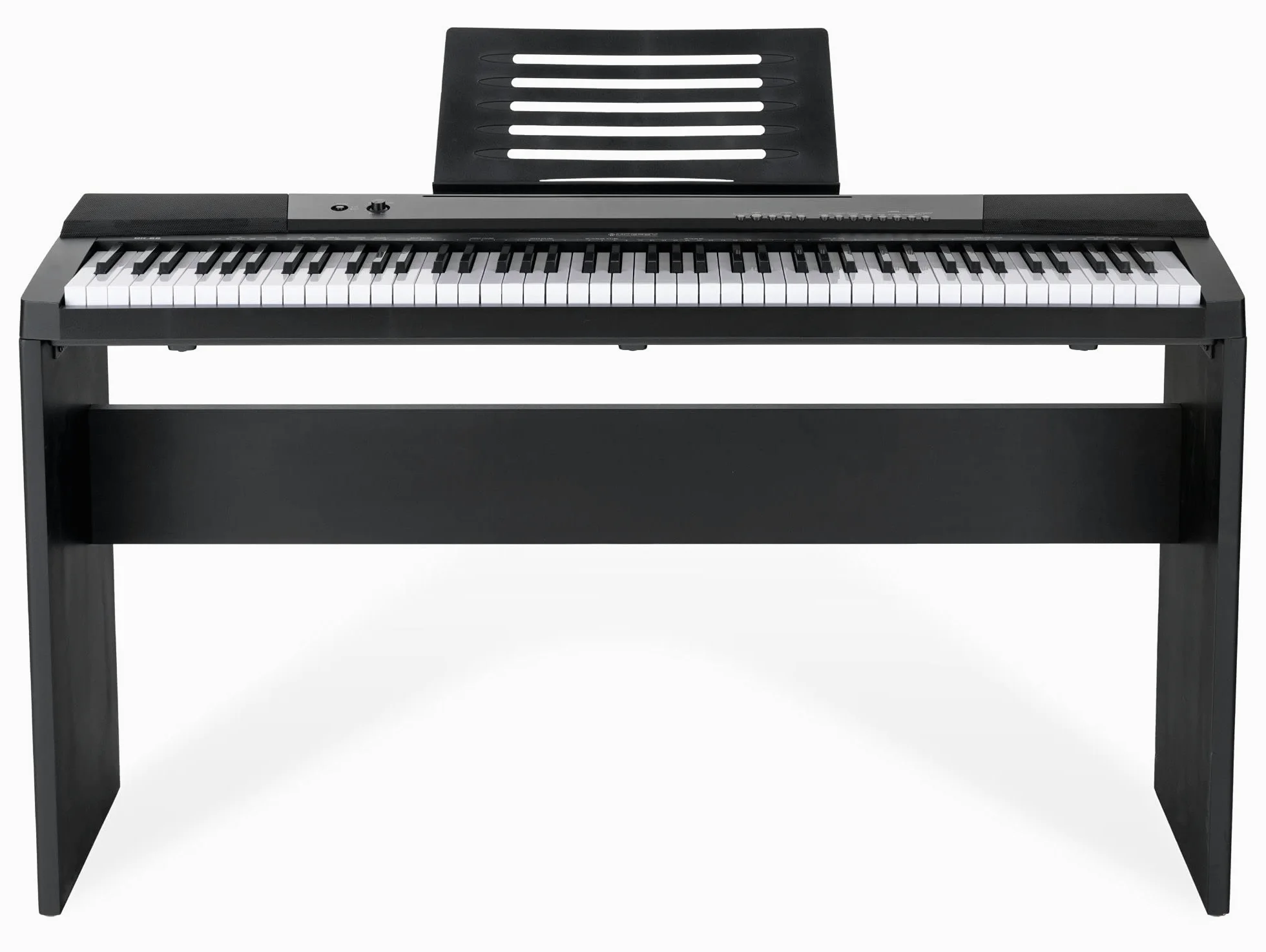 McGrey DK-88 Tastiera Beginner in Look Stagepiano - Tastiera per principianti con 88 tasti - con supporto - 146 suoni - Funzioni Split, Dual e Twinova - inclusa pedaliera sustain - Nero