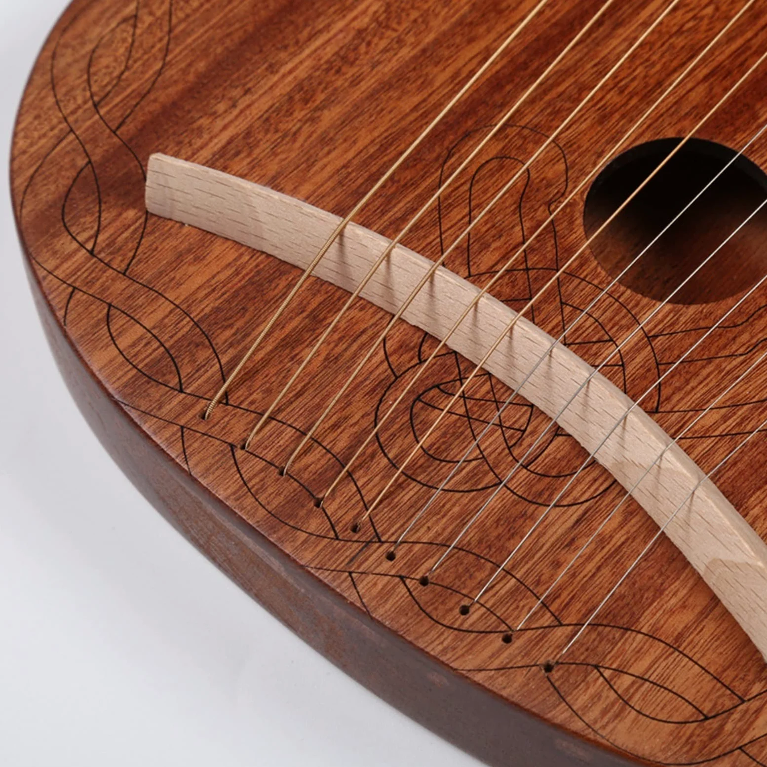 Arpa Strumenti Musicali A Lira A 10 Corde Arpa Professionale Tradizionale Portatile con Chiave per Accordatura