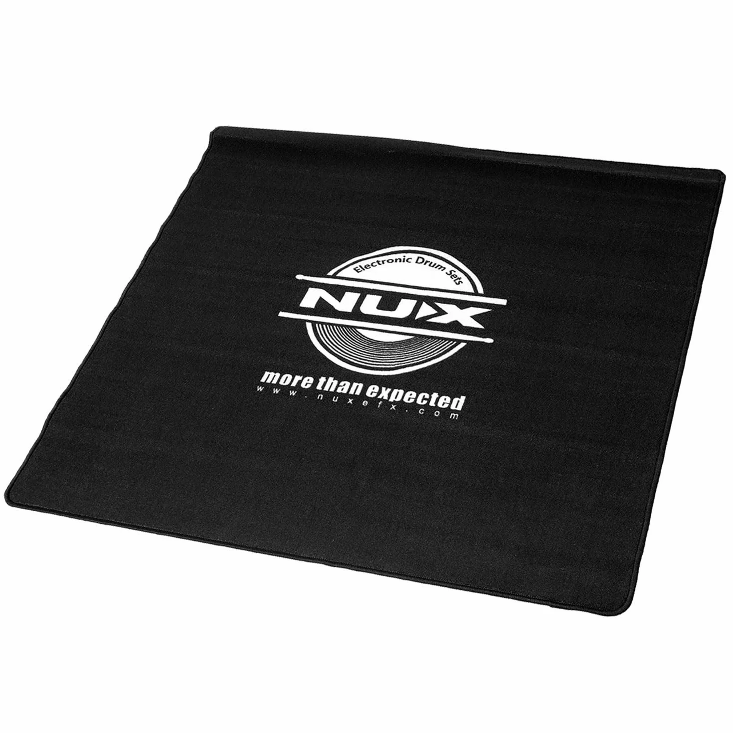 Nux - Tappeto per batteria, 130 x 130 cm, colore: Nero