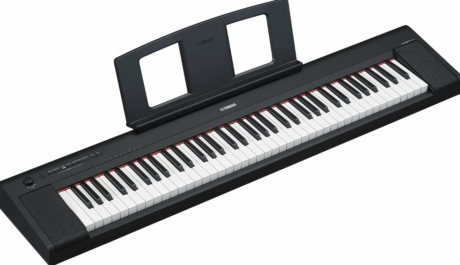 Yamaha Tastiera digitale Piaggero NP-35 con 76 tasti graduati sensibili al tocco in dotazione con cuffie HPH-150, supporto per tastiera L-2C