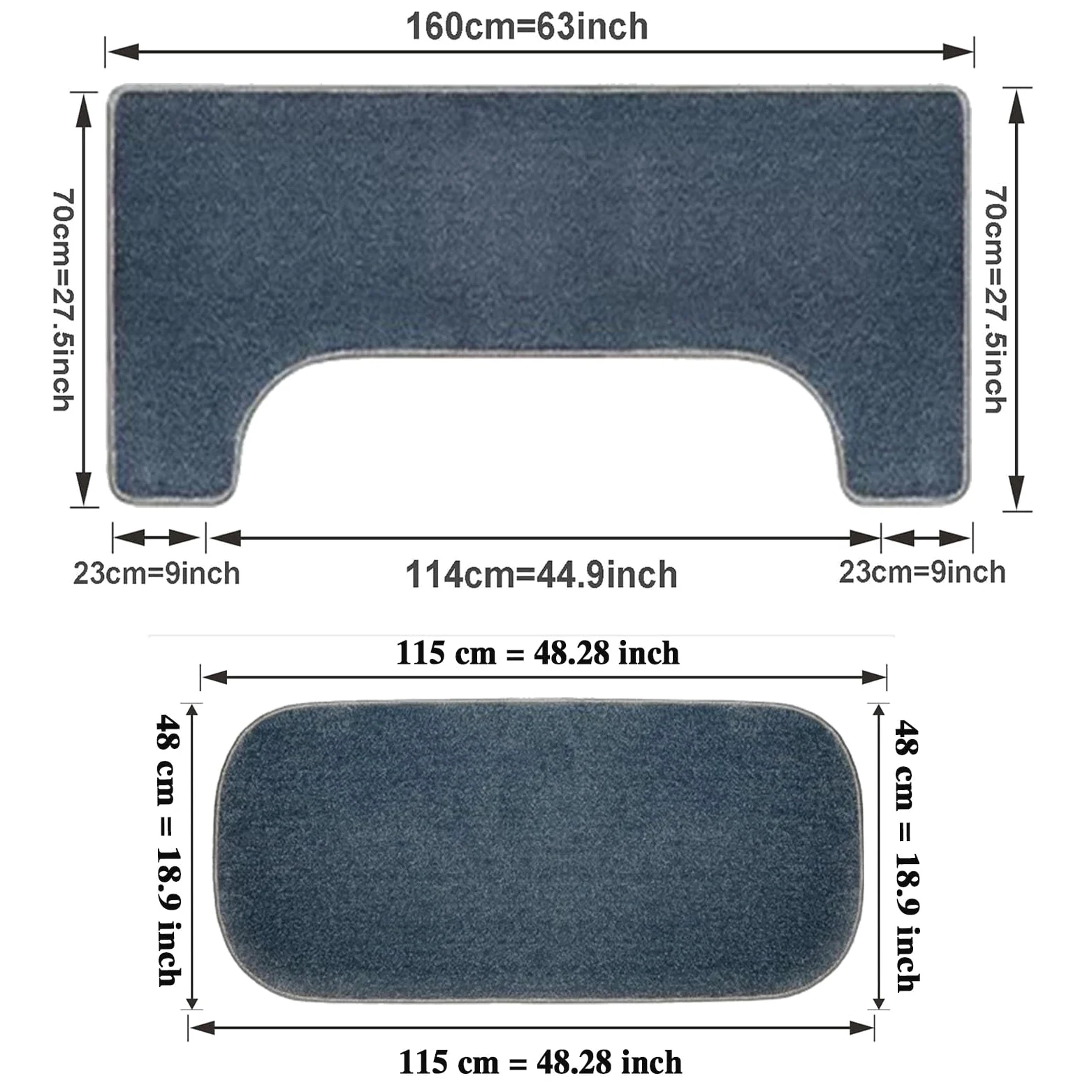Tappeto Insonorizzante Fonoassorbente per Verticale Pianoforte Tappetino Fonoassorbente Pavimento Tappeto Isolante Acustico Pianoforte Tappetino Insonorizzato 160 x 70 cm + 115 x 48 cm