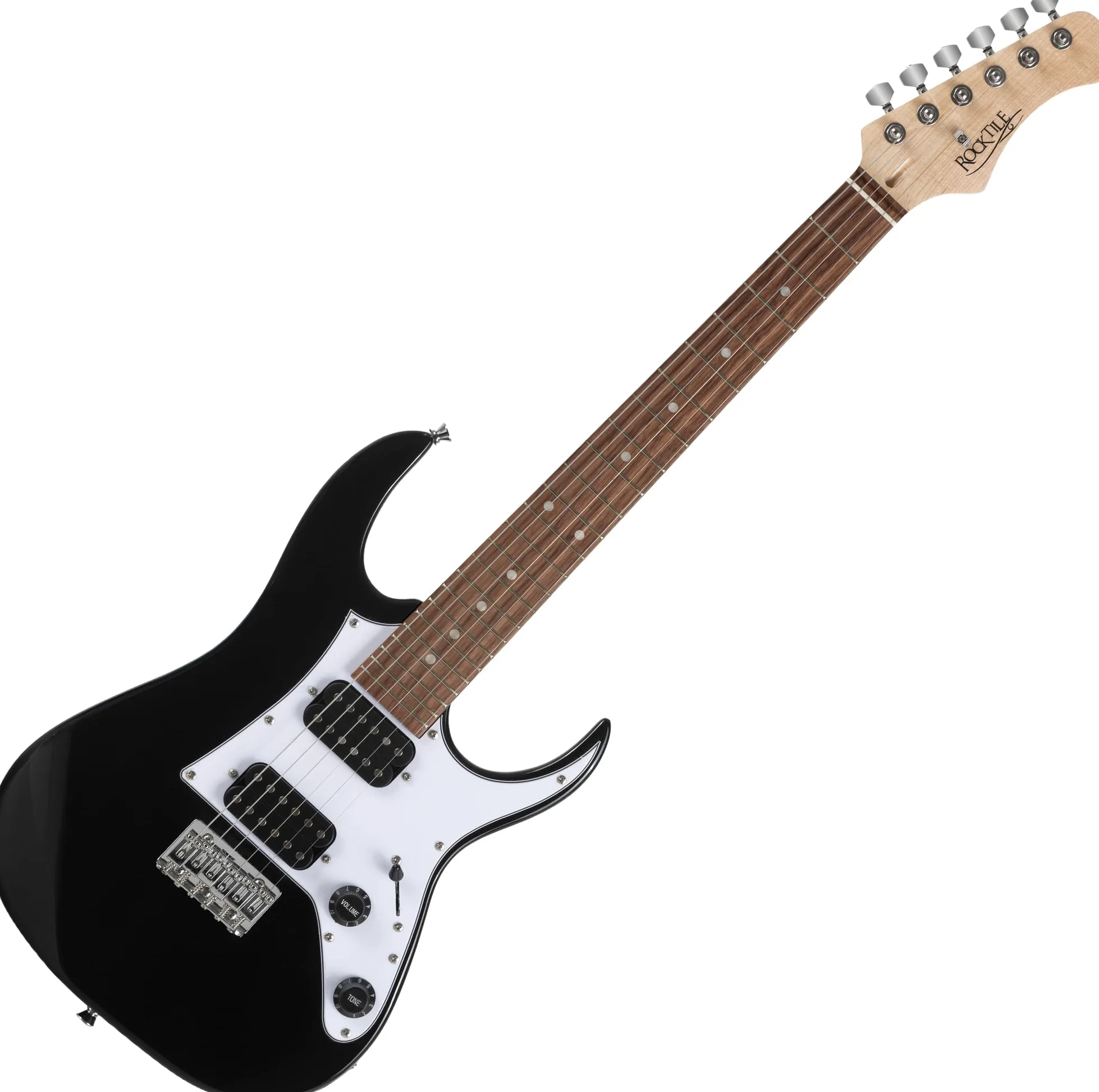 Rocktile Youngster YS-1BK 3/4 Chitarra Elettrica Nera, Generale, Peso: 2 | Modello: YS-1BK, Adatta indicativamente dai 6 ai 12 anni, 7 kg, Numero di corde: 6, Orientamento: Destrimano, Corpo, Manico