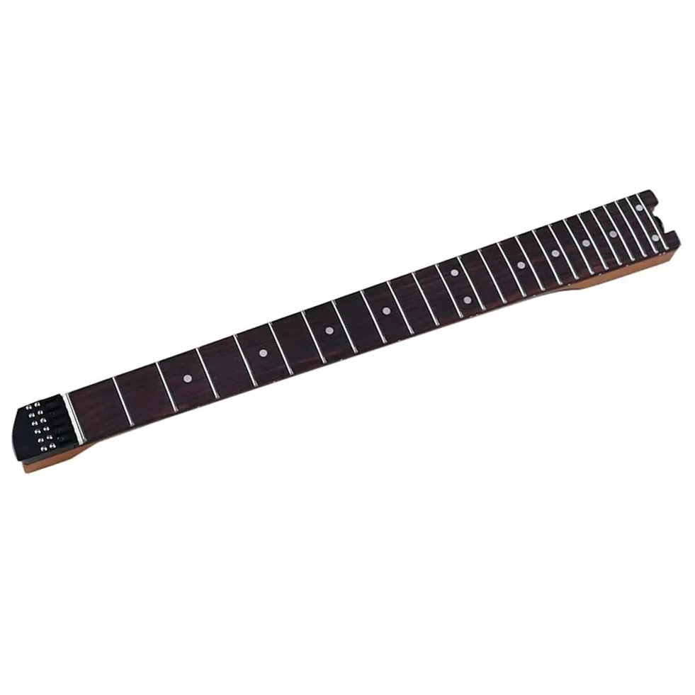 Chitarra da Viaggio Elettrica Manico Headless Acero Canadese Tostato 24 Larghezza 5.6cm Tastiera In Palissandro per 6 Corde