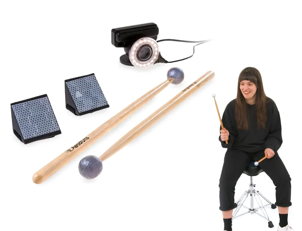 Aerodrums strumento a percussione virtuale (airdrums)