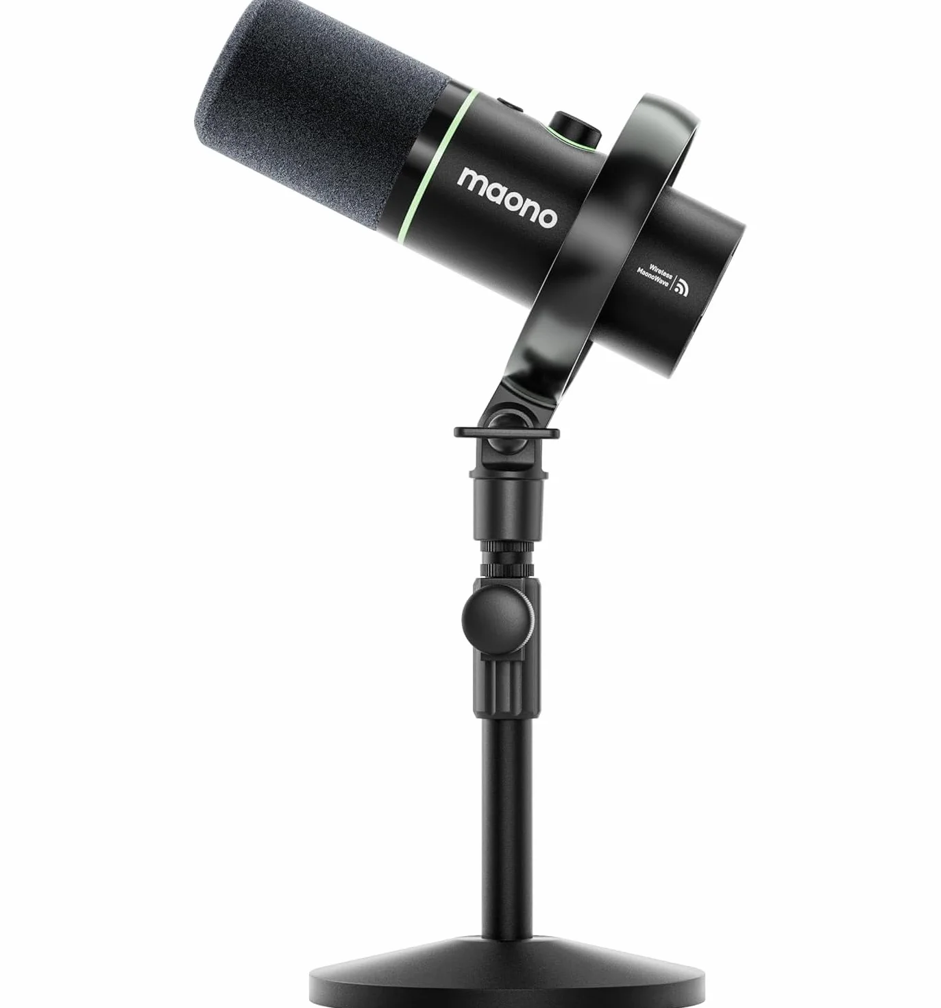MAONO PD200W Microfono Podcast Ibrido per PC Senza Fili, USB & XLR, Set di Microfoni Dinamici con Software, Cancellazione del Rumore, Silenziamento, per Podcast, Streaming, Registrazioni, Home Studio