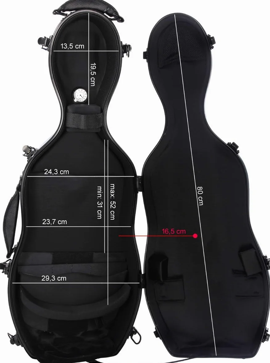 Custodia per Viola Fiberglass 38-43 Ultra Light special argento M-case + borsa musicale