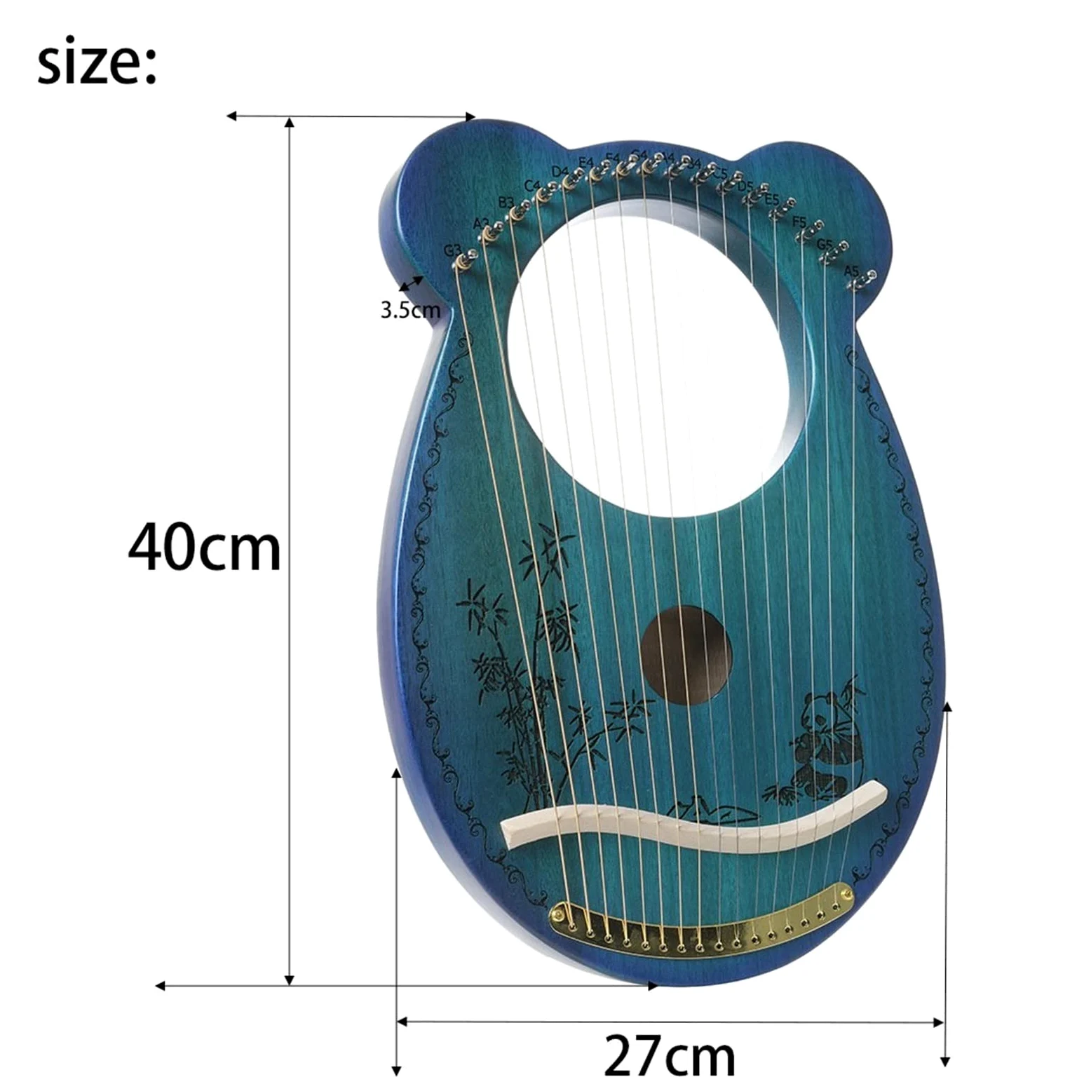 Lyre Harp Strumento Musicale A 16 Corde Mini Arpa Strumento Musicale A Lira Portatile per Principianti