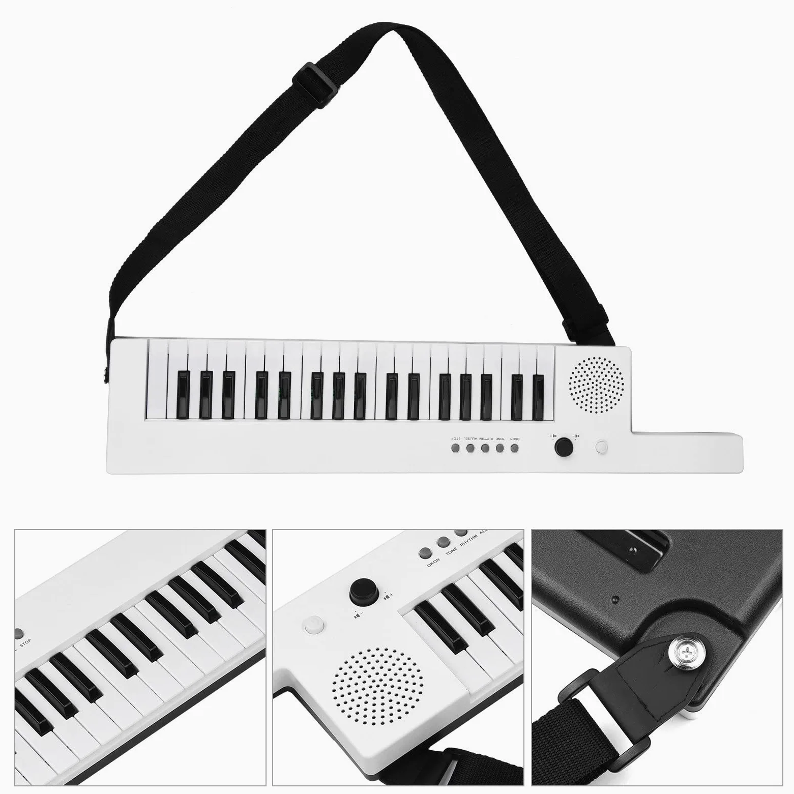 Tastiera Musicale Piano per Pianoforte Elettronico A 37 Tasti Piano Ricaricabile per Chitarra con Mini Strumenti per Tastiera per Pianoforte