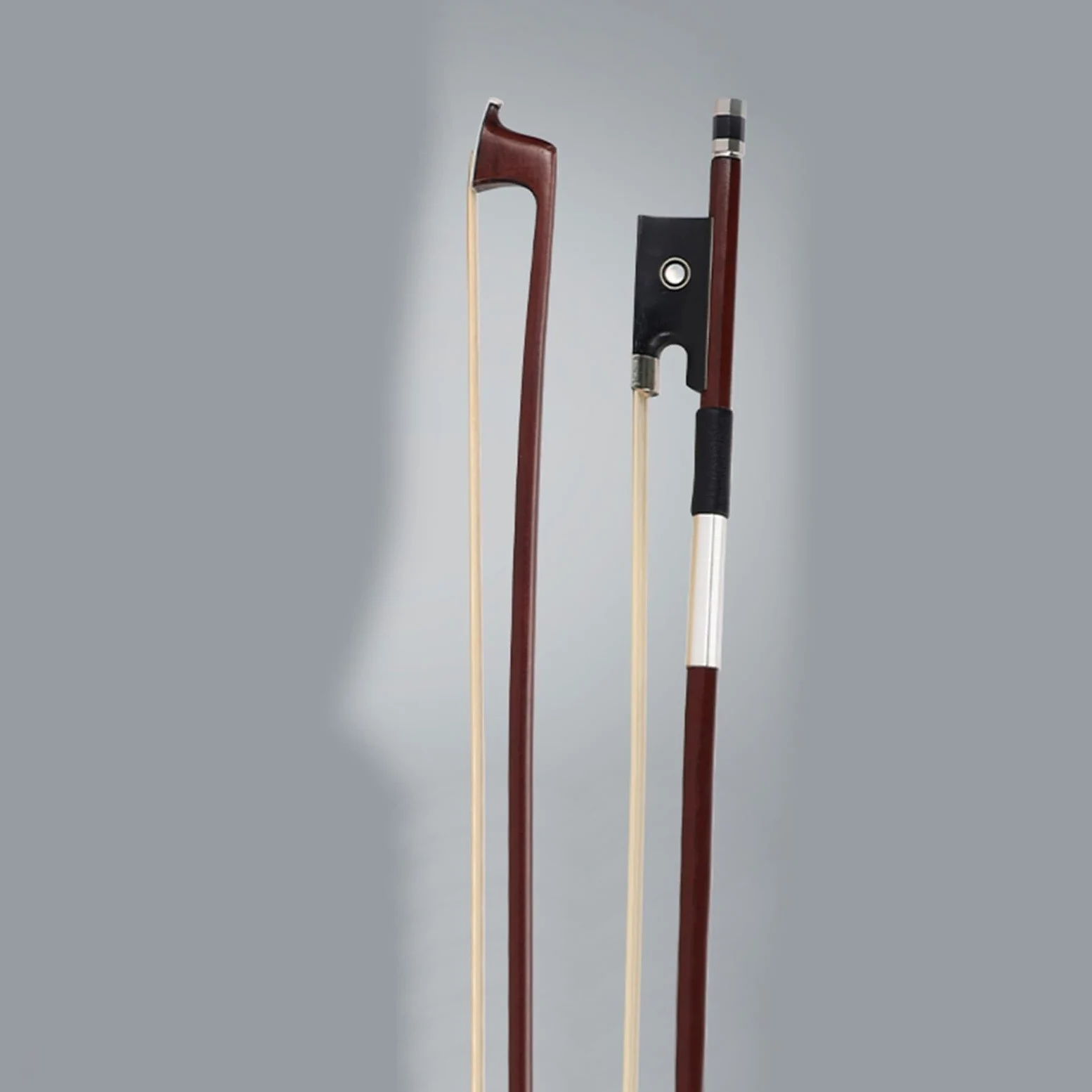 Arco Violino Arco per violino per principianti Arco in legno di sandalo rosso brasiliano accessori per strumenti a grandezza naturale con coda di cavallo(1/4 size)