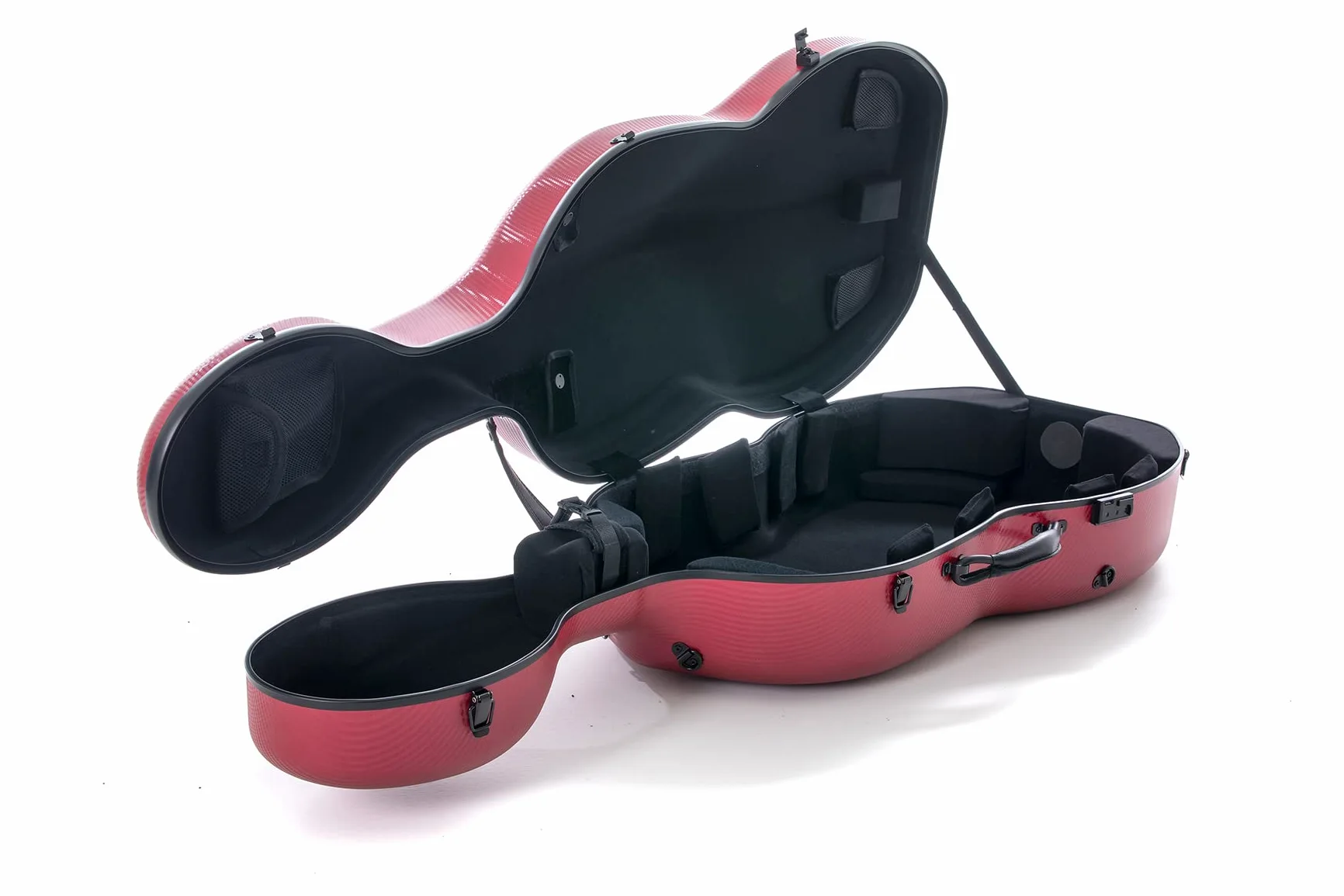 GEWA custodia per violoncello in policarbonato 4/4 rosso con cinghie a zaino e maniglia laterale