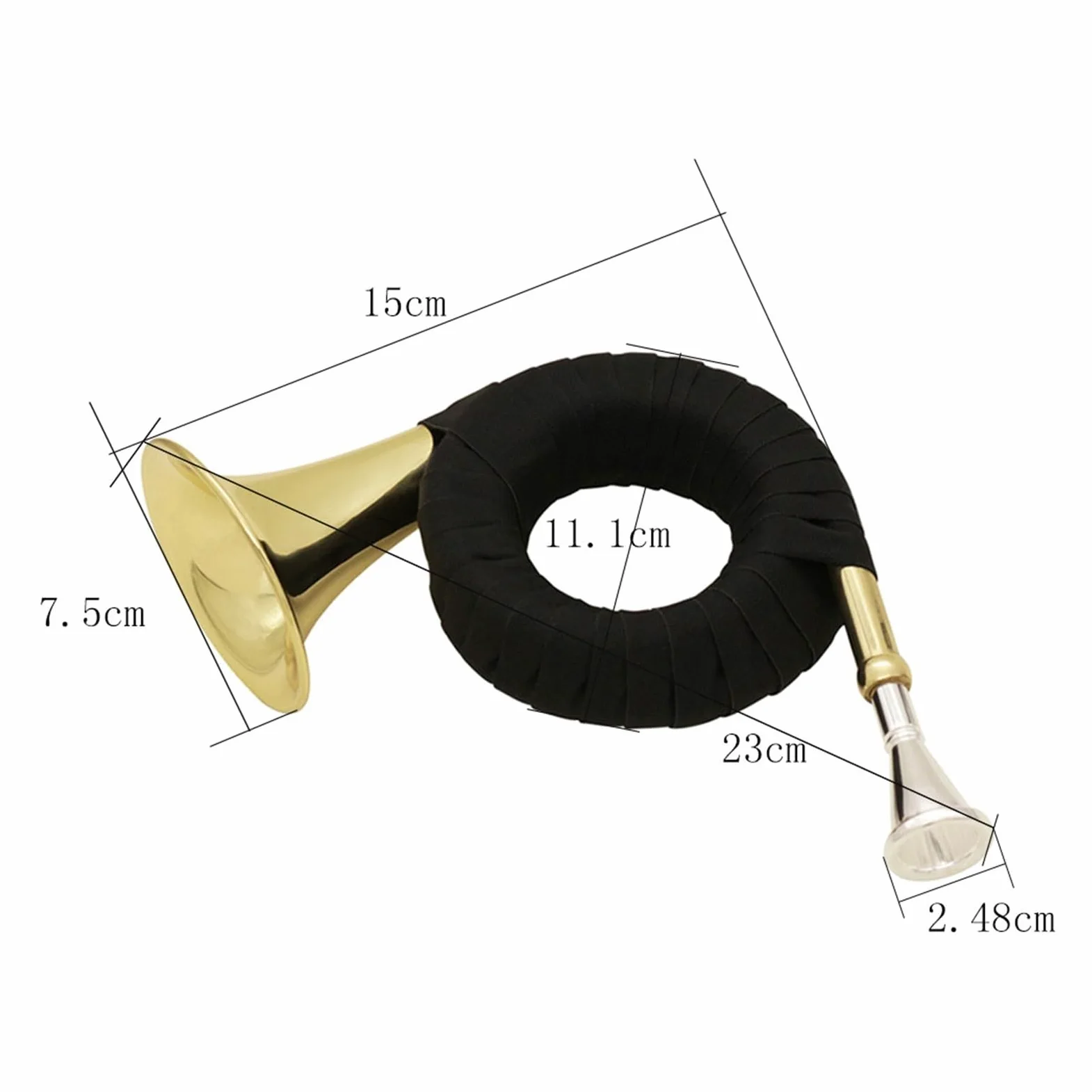 Strumento Professionale Corno Francese Strumento A Fiato Professionale In Ottone Mini Corno Dorato In Chiave Sib Con Accessori(French Horn)