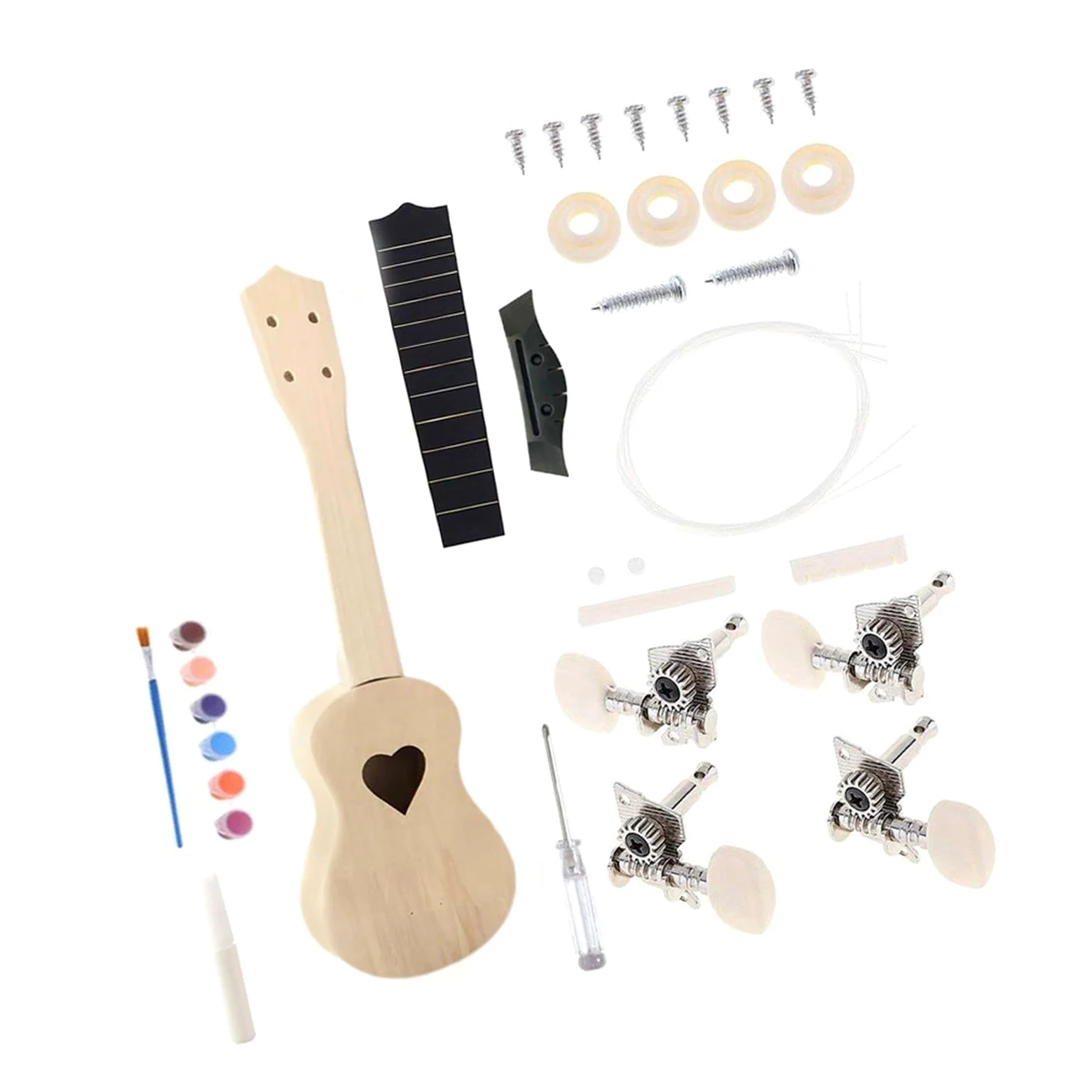 Ukulele Per Adulti Strumento Assemblato A Mano Per Ukulele Professionale Fai Da Te In Legno Per Adulti Da 23 Pollici