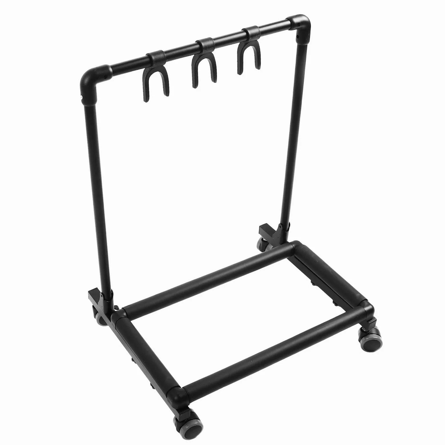 Sorandy Supporto Multi Chitarra, Supporto Espositore Resistente in Metallo Ed EVA con Ruote per Negozi, Ideale per Chitarre Acustiche Ed Elettriche (FL13W)