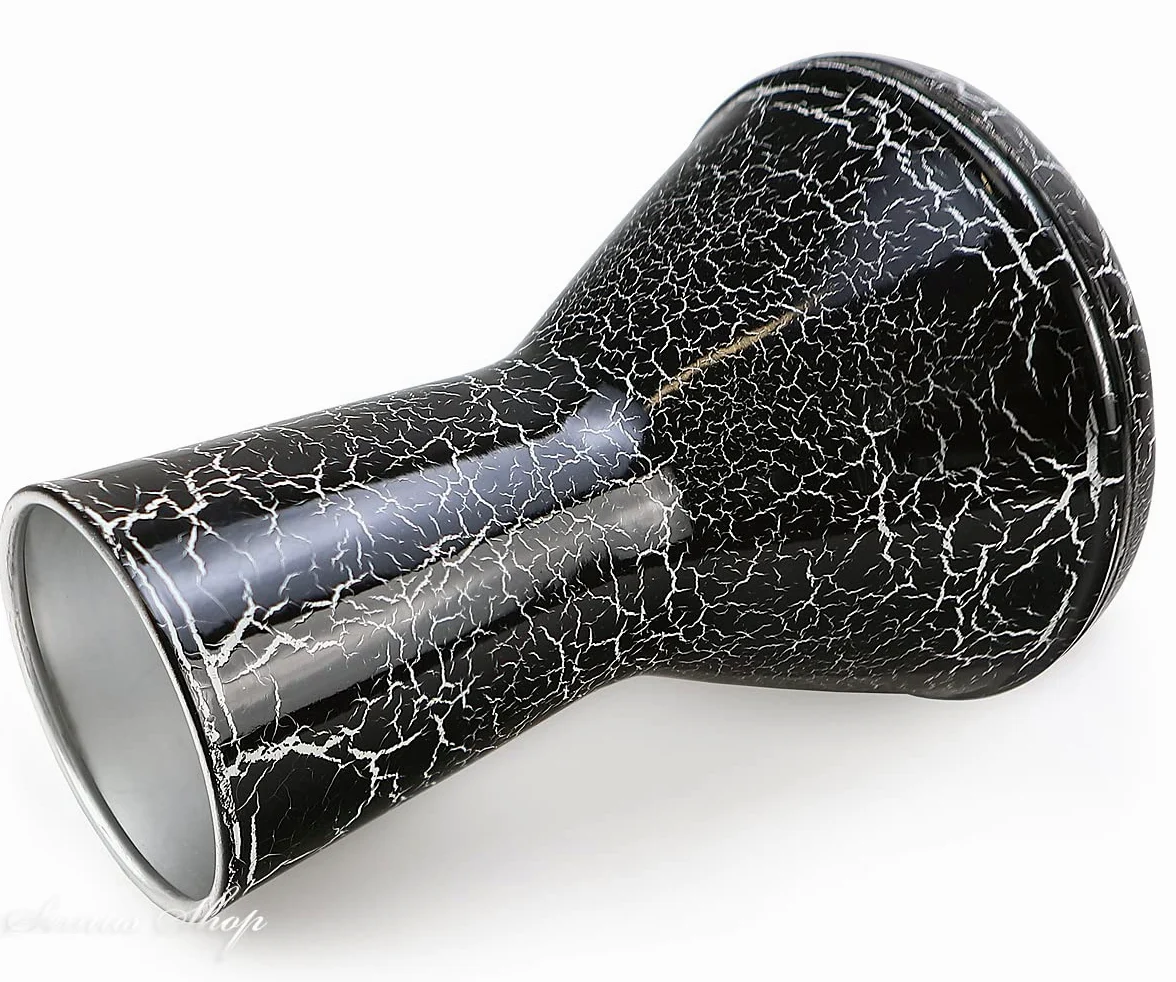 VD Vatan Darbuka, Tamburo orientale per bambini, in alluminio pressofuso, effetto laccato, colore: Nero/Bianco, 2040-S-B