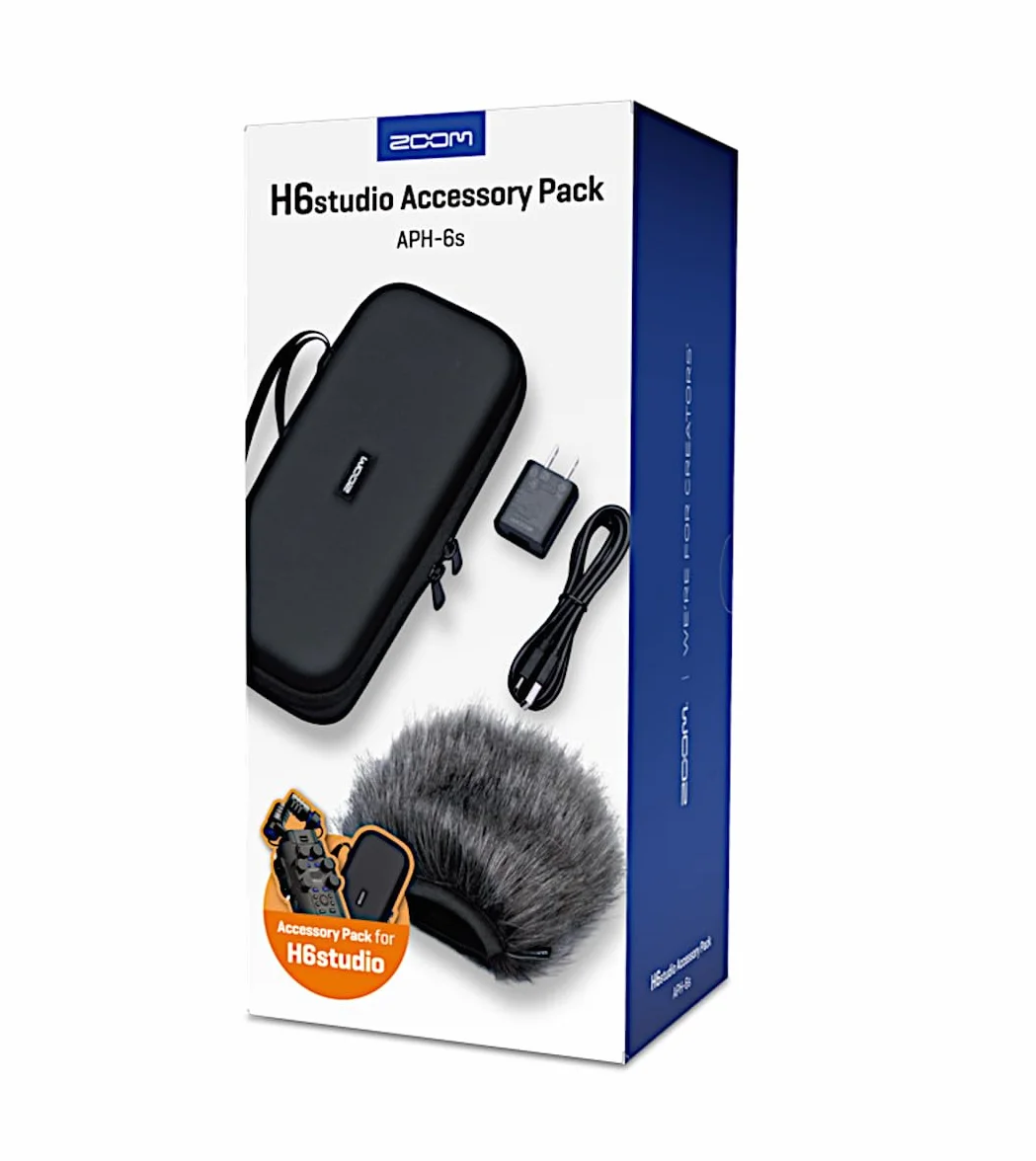 Zoom - APH-6e (versione UE), pacchetto di accessori per il registratore per cellulare H6essential, custodia, parabrezza, adattatore di alimentazione, cavo USB-C