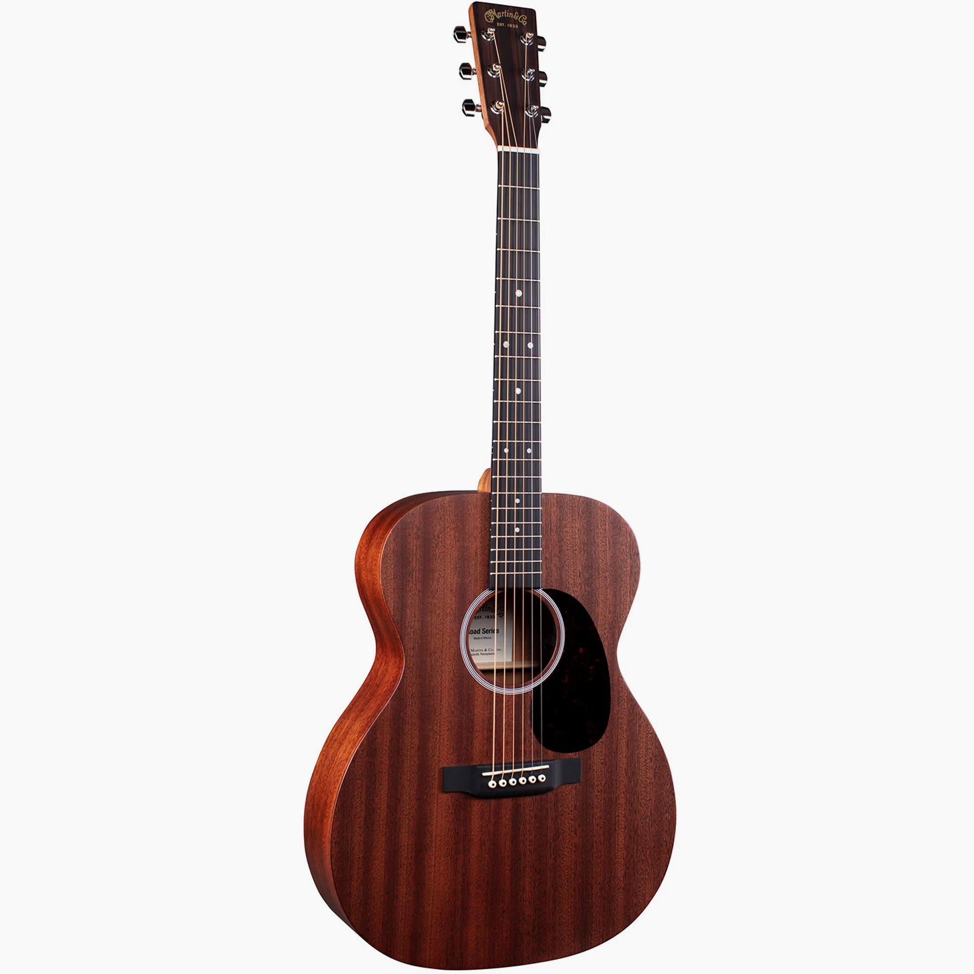 Martin Guitar Road Series 000-10E Chitarra acustico-elettrica con borsa da concerto, struttura in legno Sapele, 000-14 Fret e performing Artist Neck Shape con cono ad alte prestazioni
