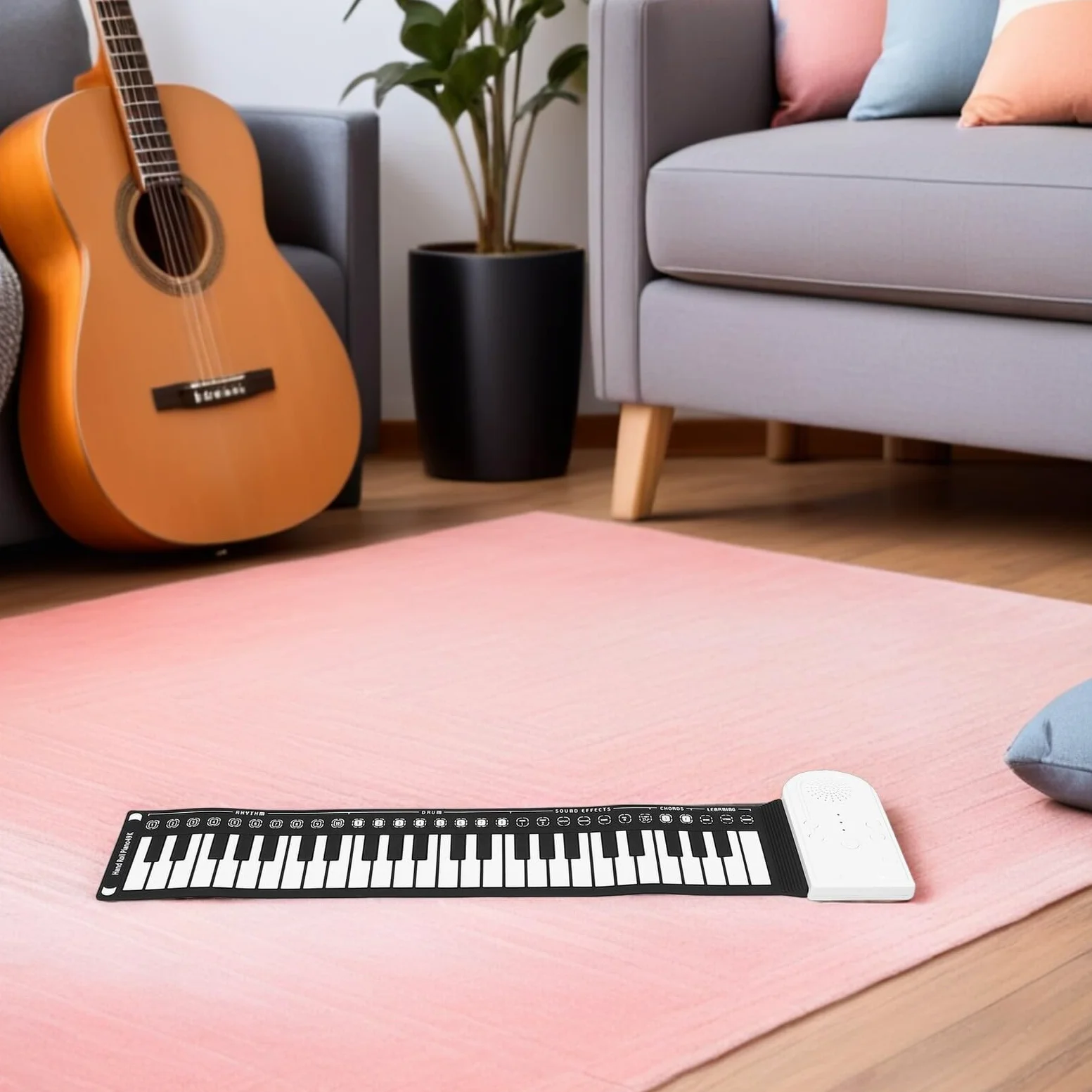 ULTECHNOVO Tastiera Musicale Tasti Arrotolabile in Silicone Tastiera Portatile per Principianti per Viaggi e Lezioni Musicali