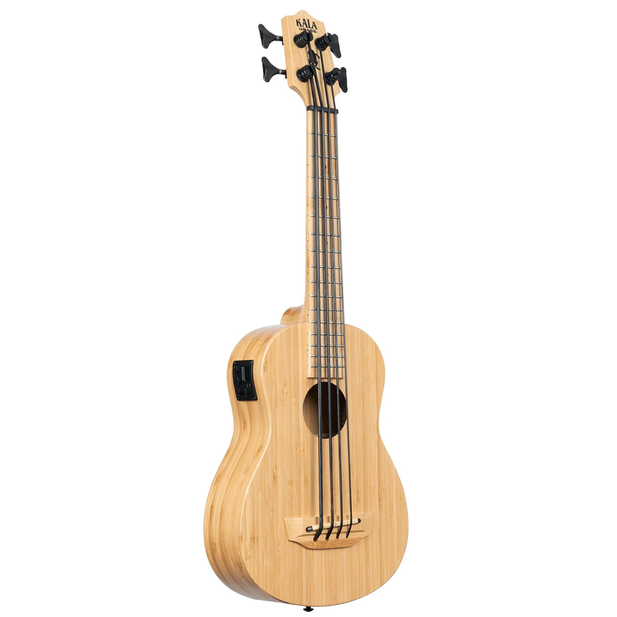 Kala UBASS-BMB-FS Ukulele Basso Elettrificato Amplificato Bamboo con Borsa