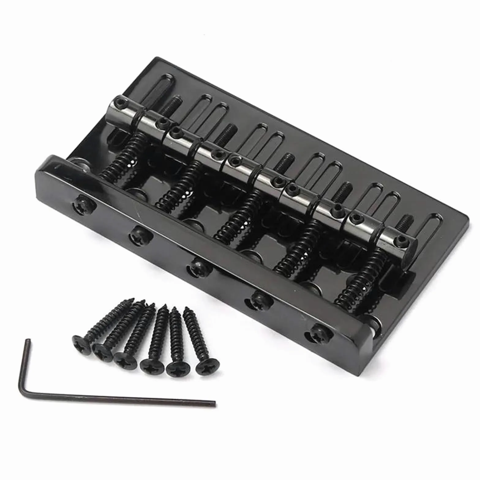 Un Set Di 5 Corde Per Basso Elettrico Nero Ponte Per Chitarra Accessori Parti Strumento Musicale