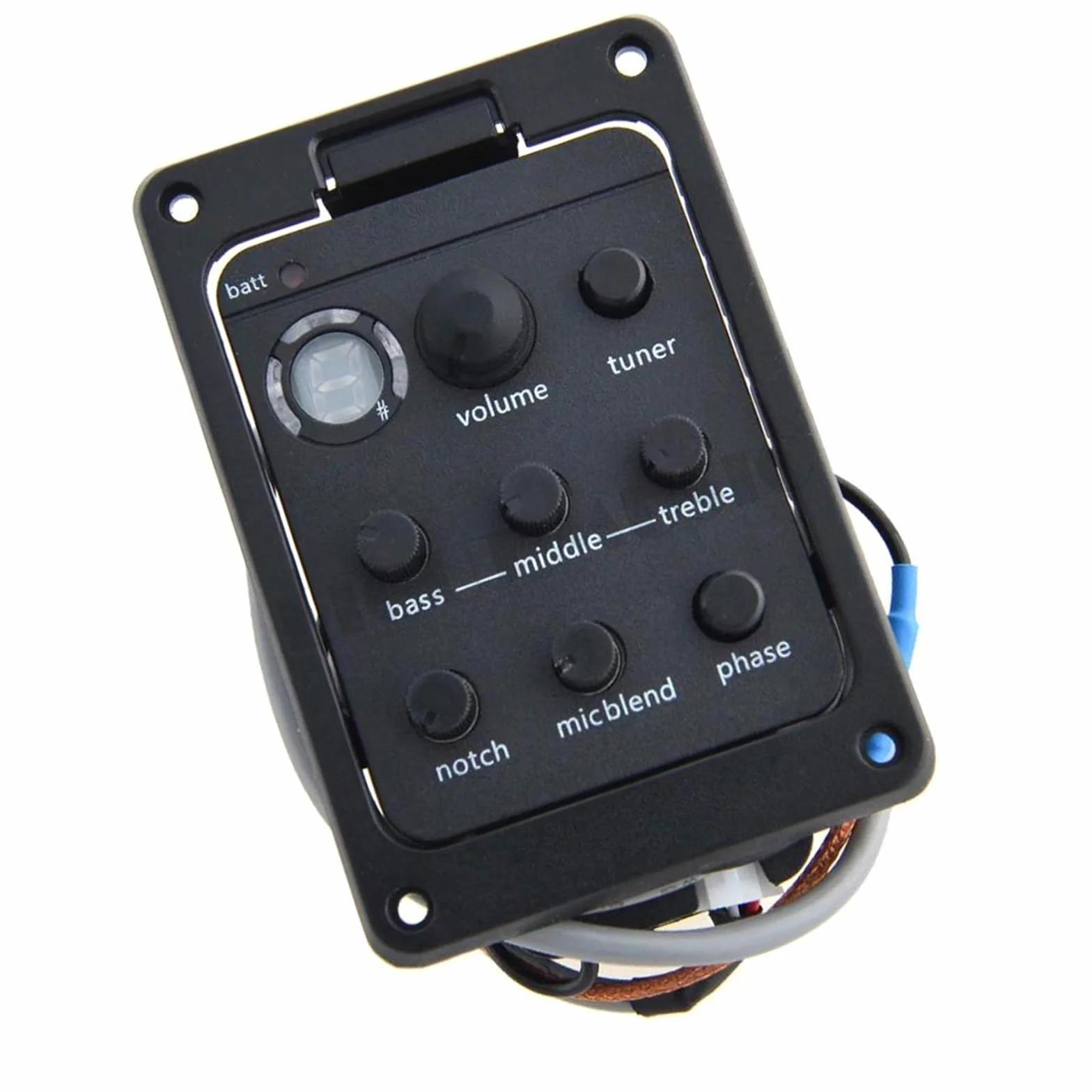 Kit pickup per chitarra acustica 10 Pezzi Migliori 4 Bande Chitarra Acustica Pickup Preamplificatore Equalizzatore Con Microfono Accordatore Piezoelettrico Endpin Jack(301)