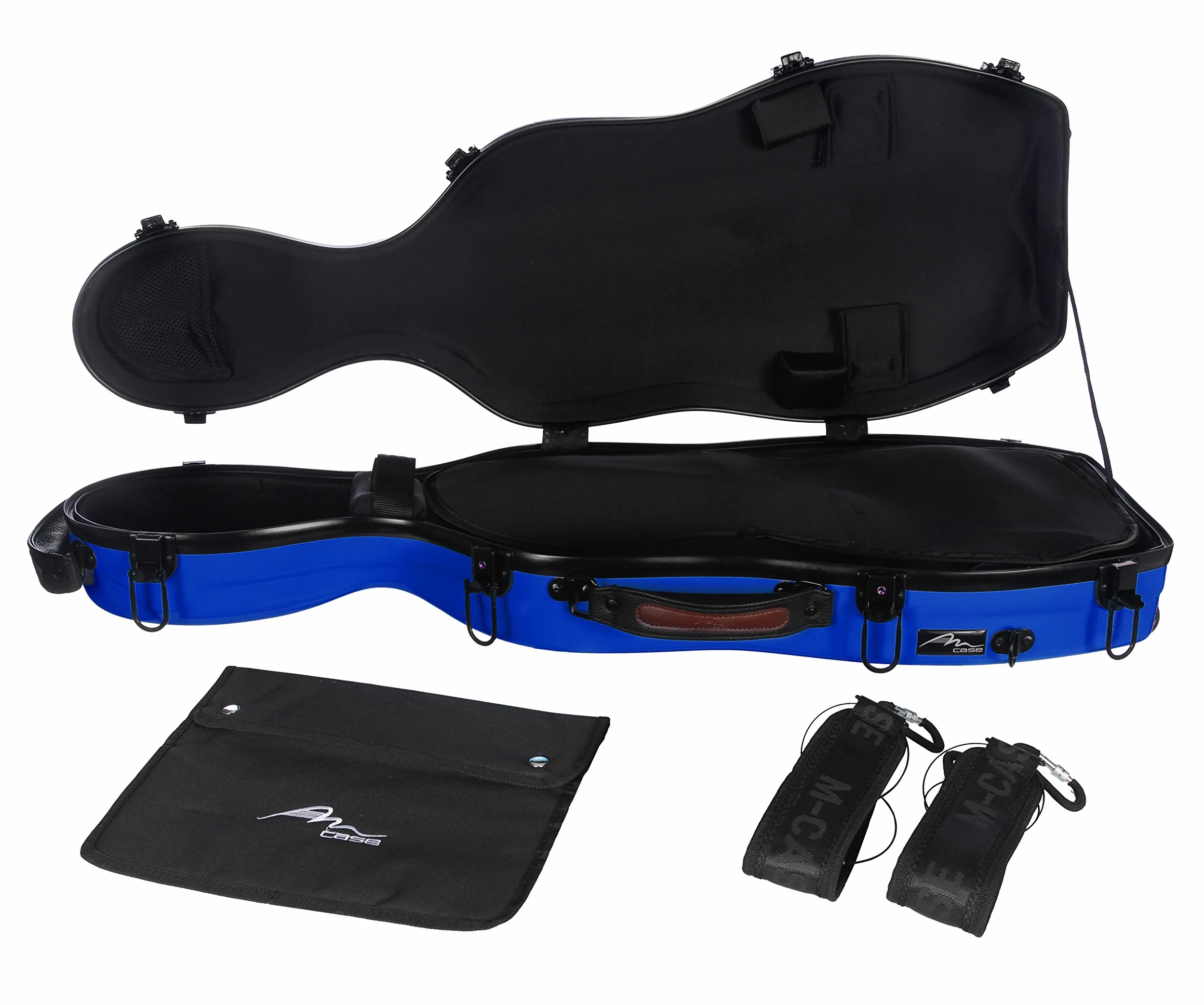 M-Case Custodia per Viola Fiberglass 38-43 Ultra Light blu royal borsa musicale