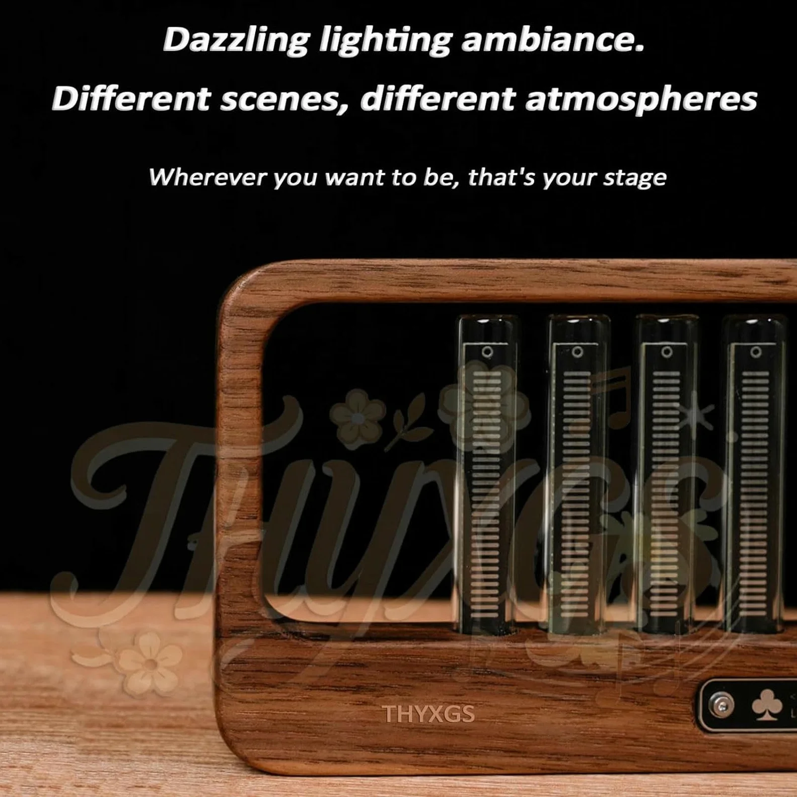 Lampada analizzatore di spettro audio, display RGB per pickup audio, luce tubolare Nixie musica, pickup microfono ad alta sensibilità, 7 modalità preimpostate, perfetta per gli appassionati di musica
