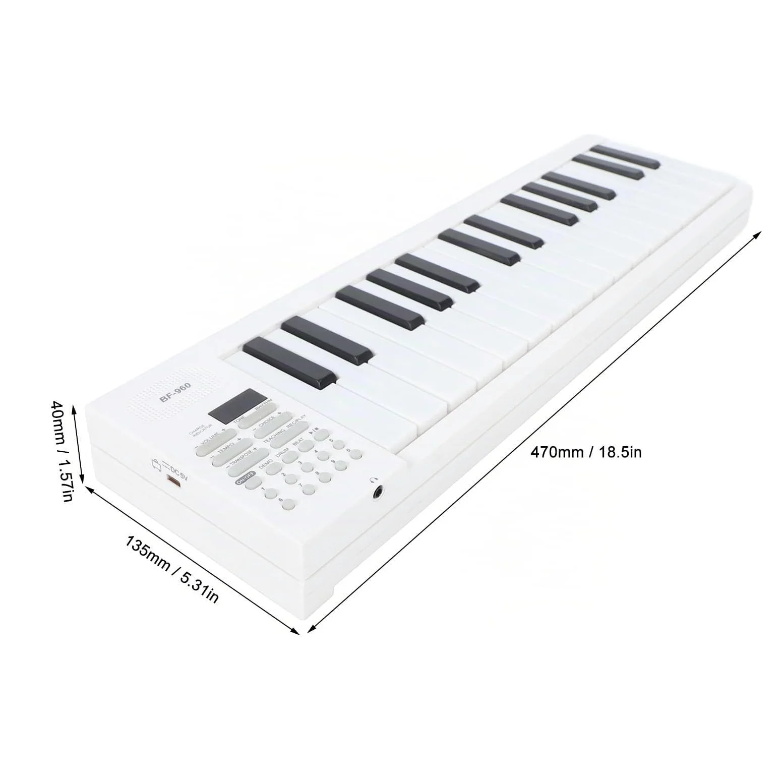 Pianoforte Pieghevole a 61 Tasti, Tastiera Elettrica con Tasti di Dimensioni Standard, Funzione di Registrazione, Tastiera per Pianoforte Digitale per Principianti