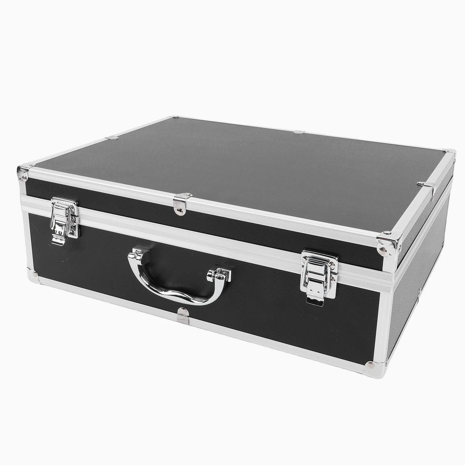 Custodia per microfono wireless, custodia rigida in alluminio per 4 microfoni, ricevitori, trasmettitori con rivestimento in schiuma