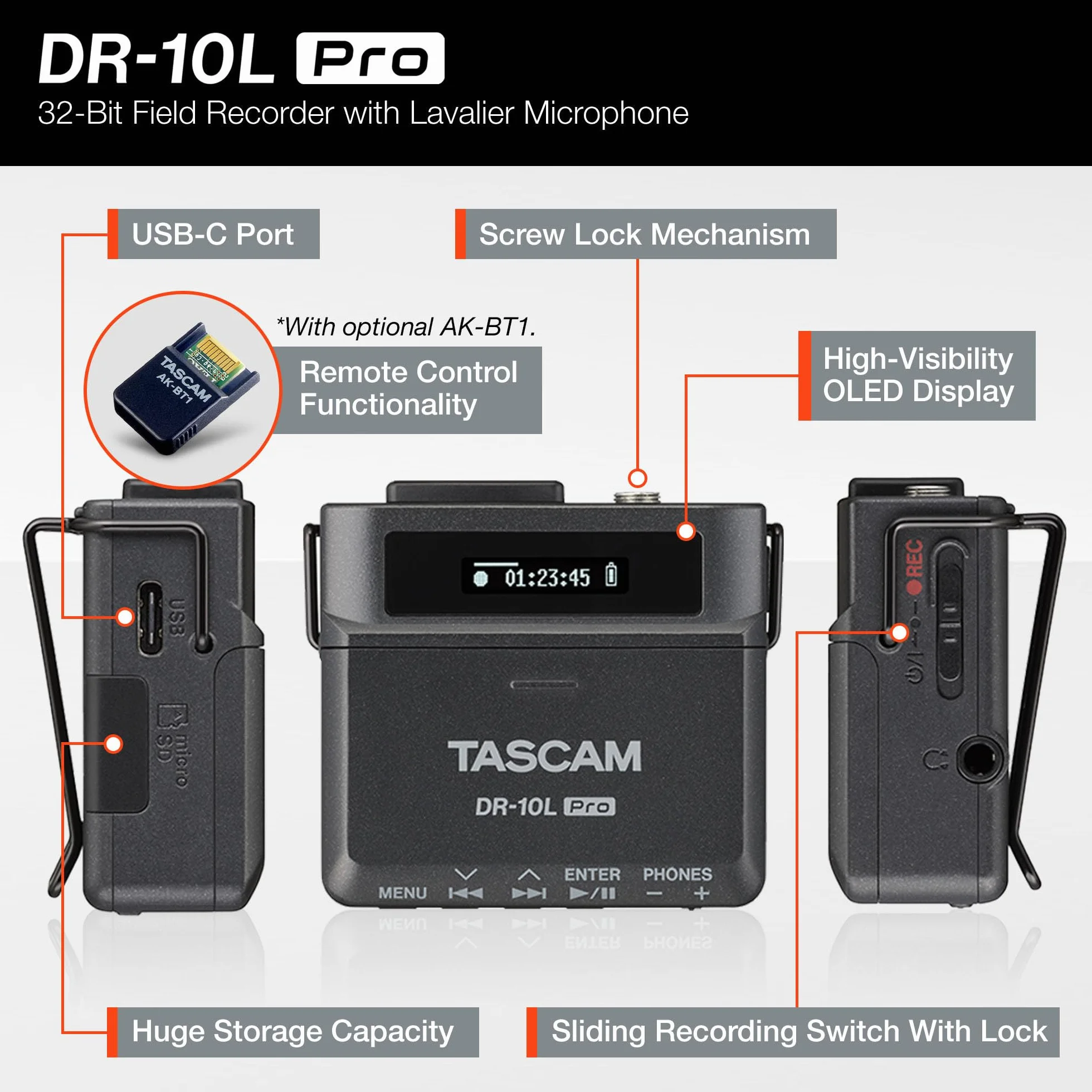 Tascam DR-10L Pro - Registratore mobile