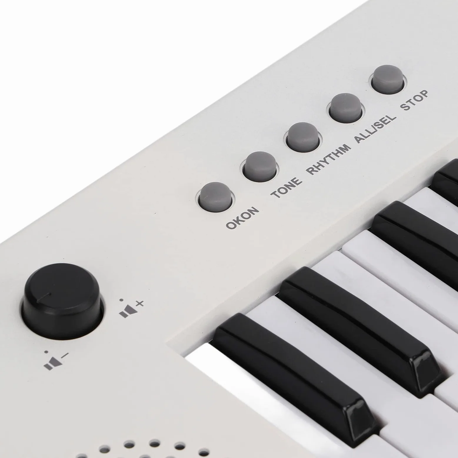 Organo Elettronico per Chitarra Portatile con Tastiera a 37 Tasti, Mini Keytar per Esercitazioni/esibizioni Musicali (BF-3755 bianco)