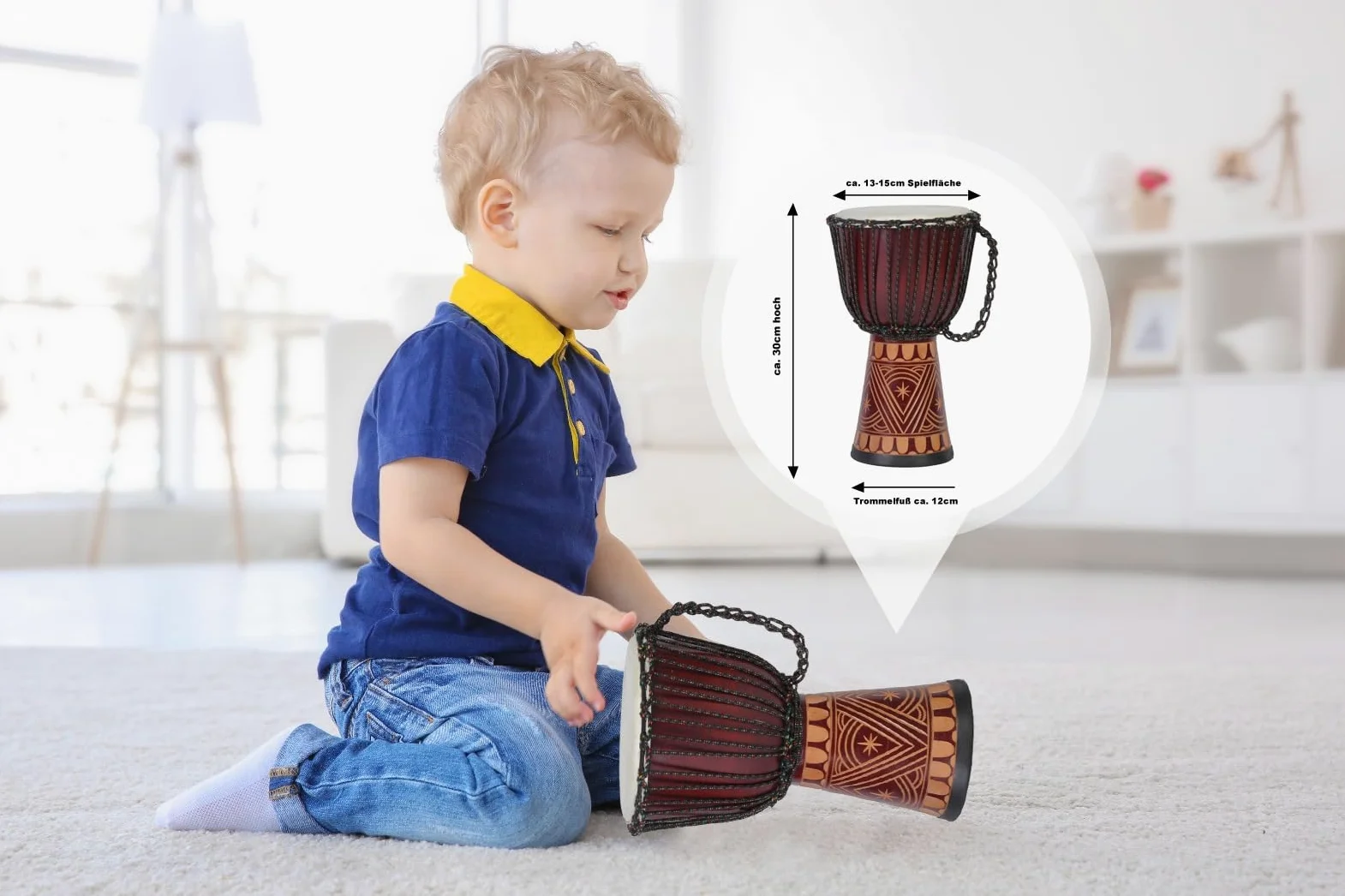 30cm Professional Bambini Djembe Drum Bongo Darbuka Africa stile tamburo di legno Buon suono