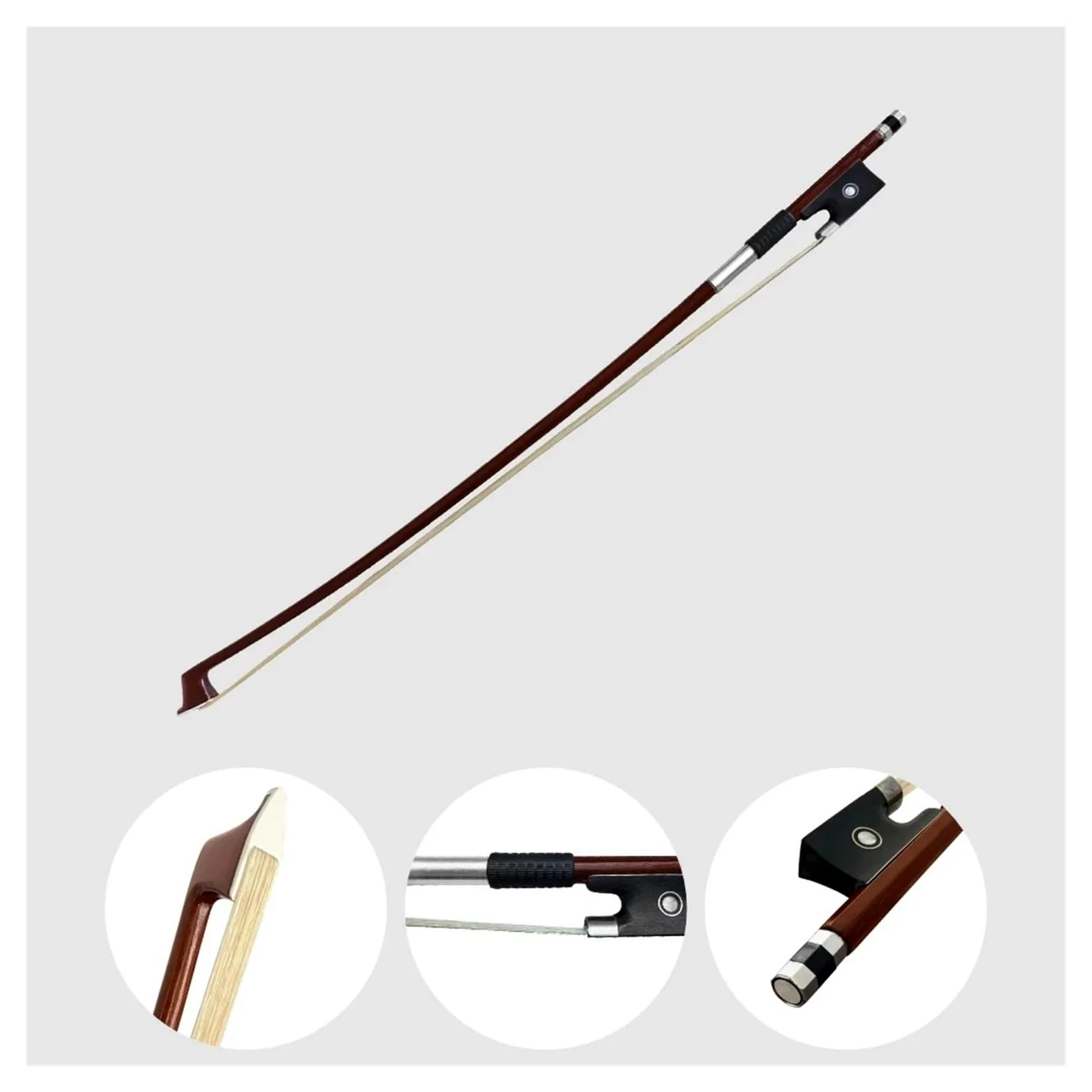 4/4-1/8 Arco for violino Giocatore di violino Studente Accessori for violino Adatto for negozi di violini Scuole di musica for principianti Strumenti musicali(4-4 5PCS)