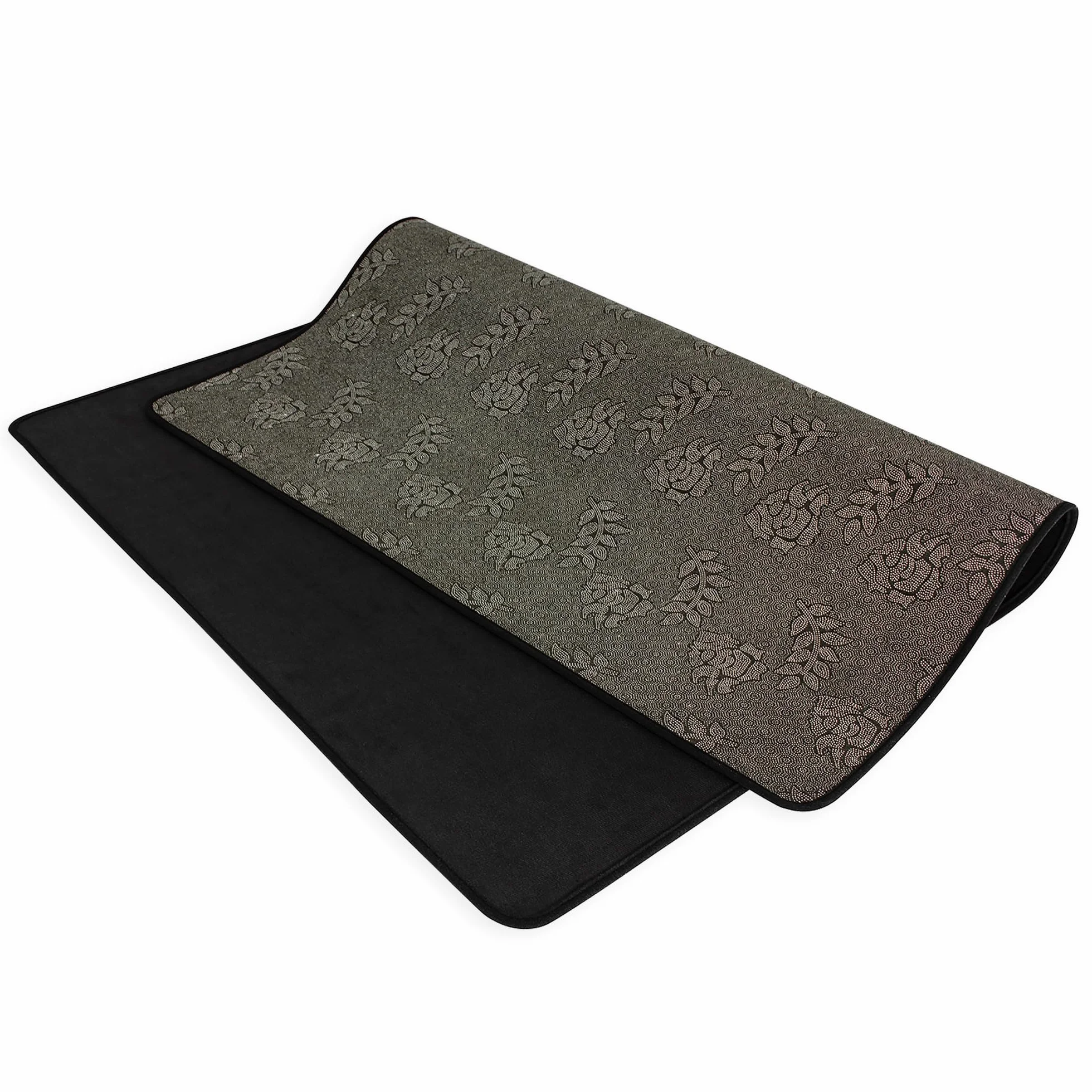 OUUTMEE Tappeto per percussioni, 120 x 160 cm, antiscivolo, per batteria elettronica, accessori per batteria jazz, protezione del pavimento (nero)